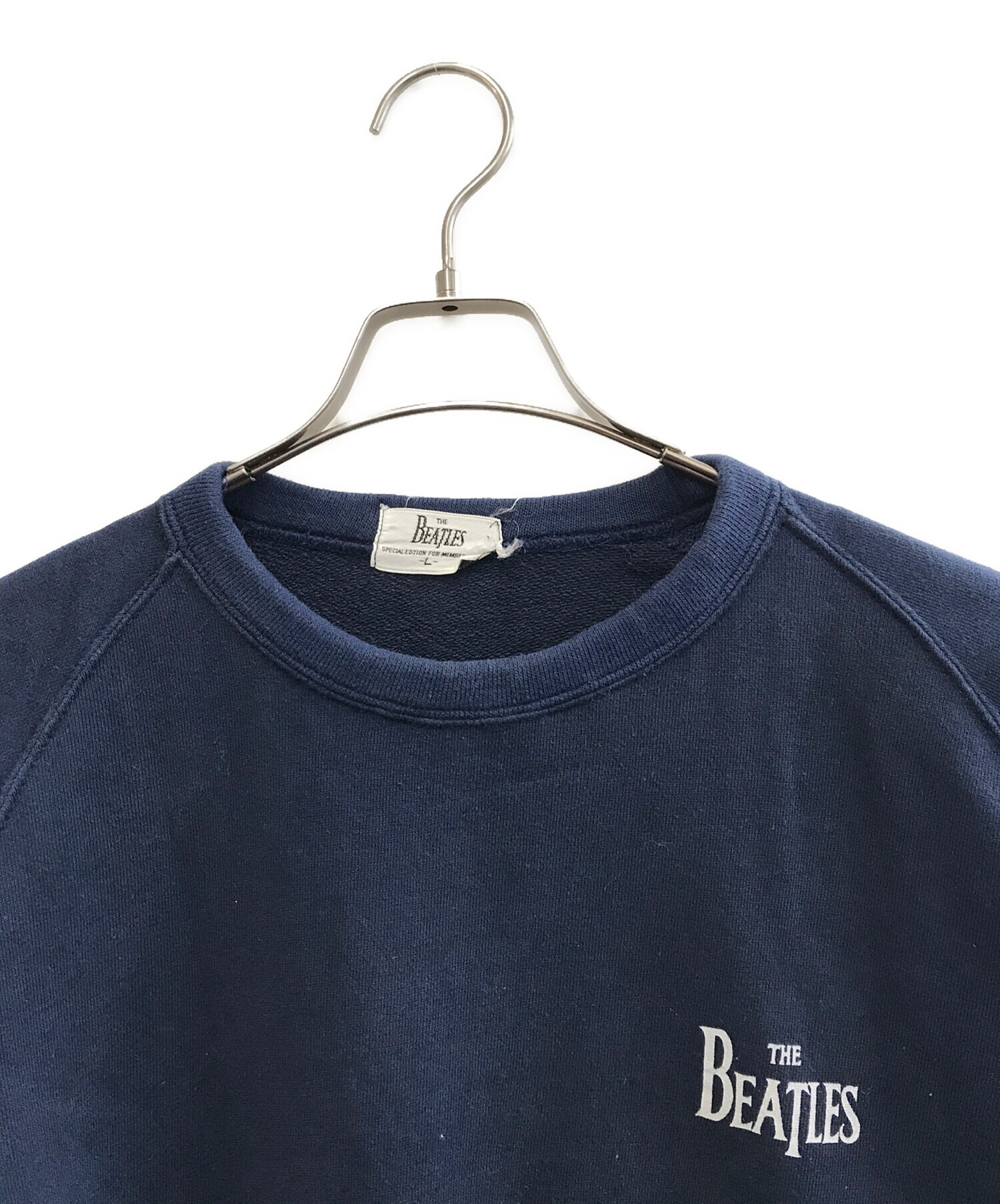 80s ビートルズ オマージュ スウェット XL ネイビー ヴィンテージ 古着 