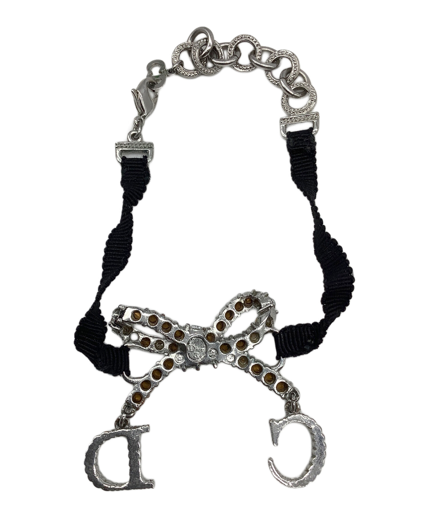 Christian Dior リボン ブレスレット Dior ディオール ロゴチャーム