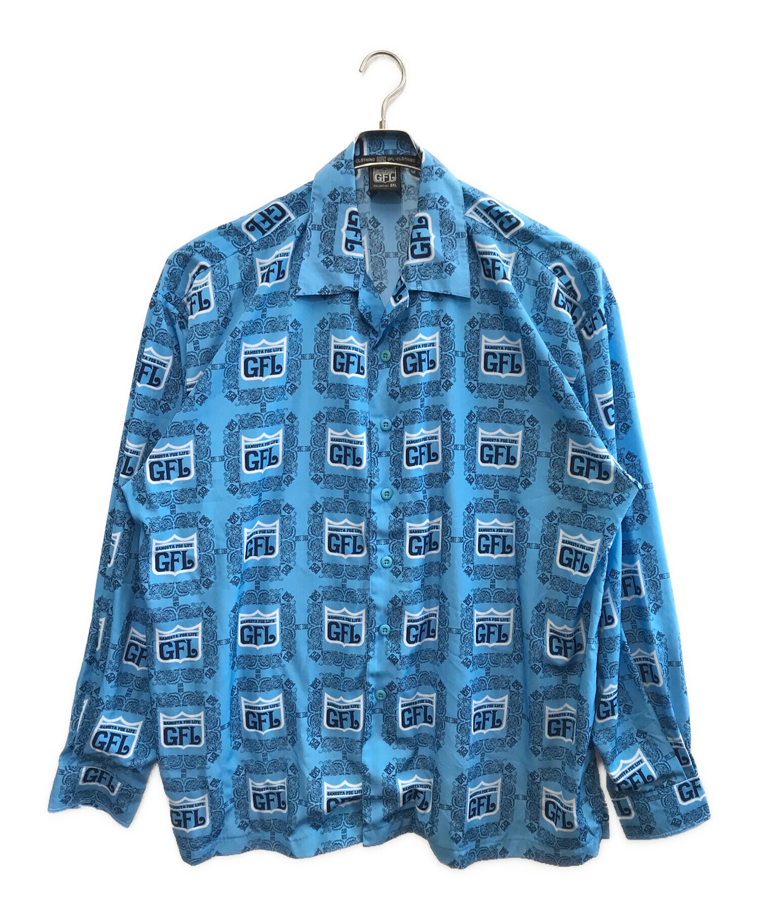 中古・古着通販】GFL (ジーエフエル) 長袖シャツ ブルー サイズ:3XL