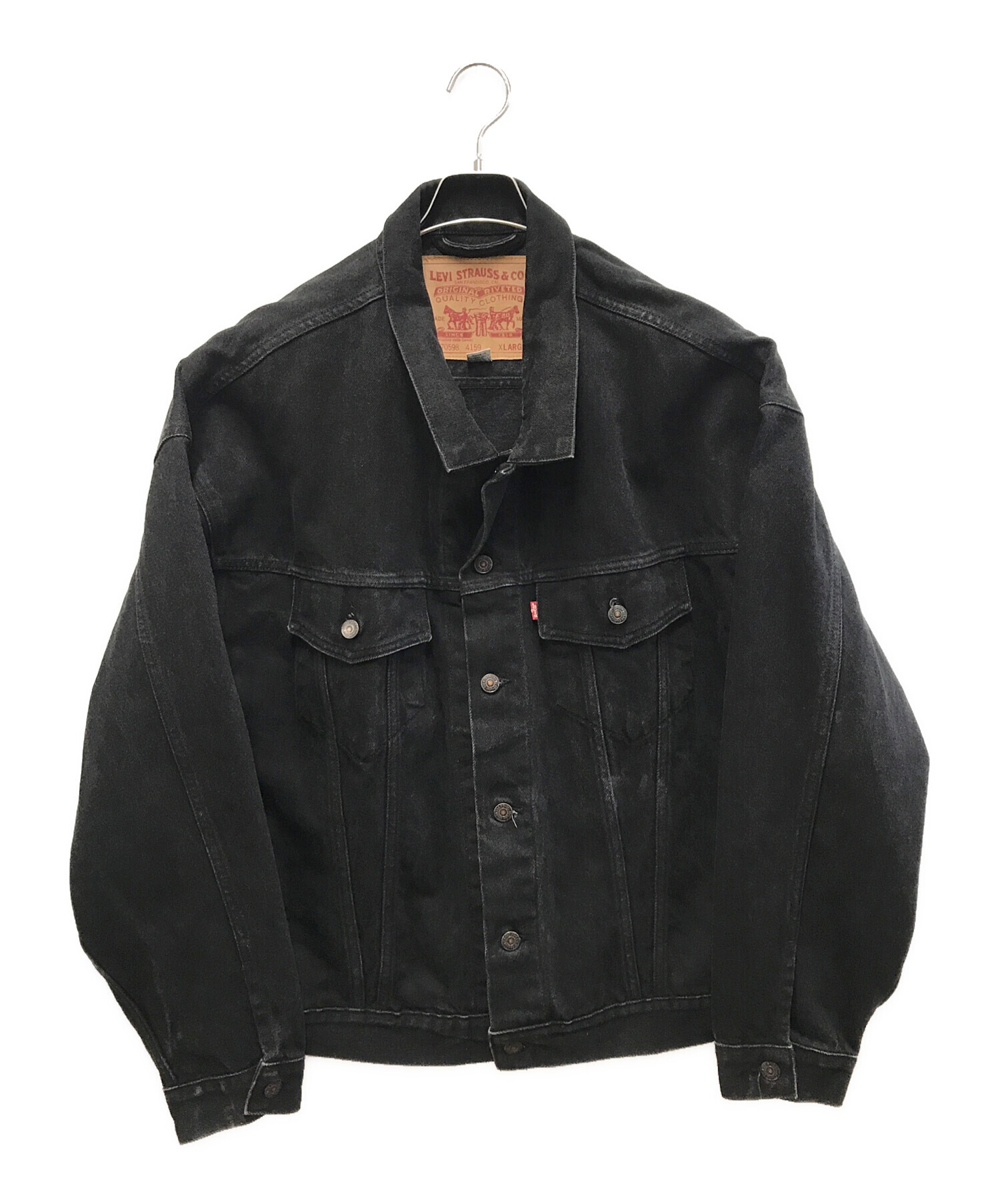 LEVI'S デニムジャケット XL ブラック 中古・古着通販】LEVI'S (リーバイス) 90'sデニムジャケット ブラック