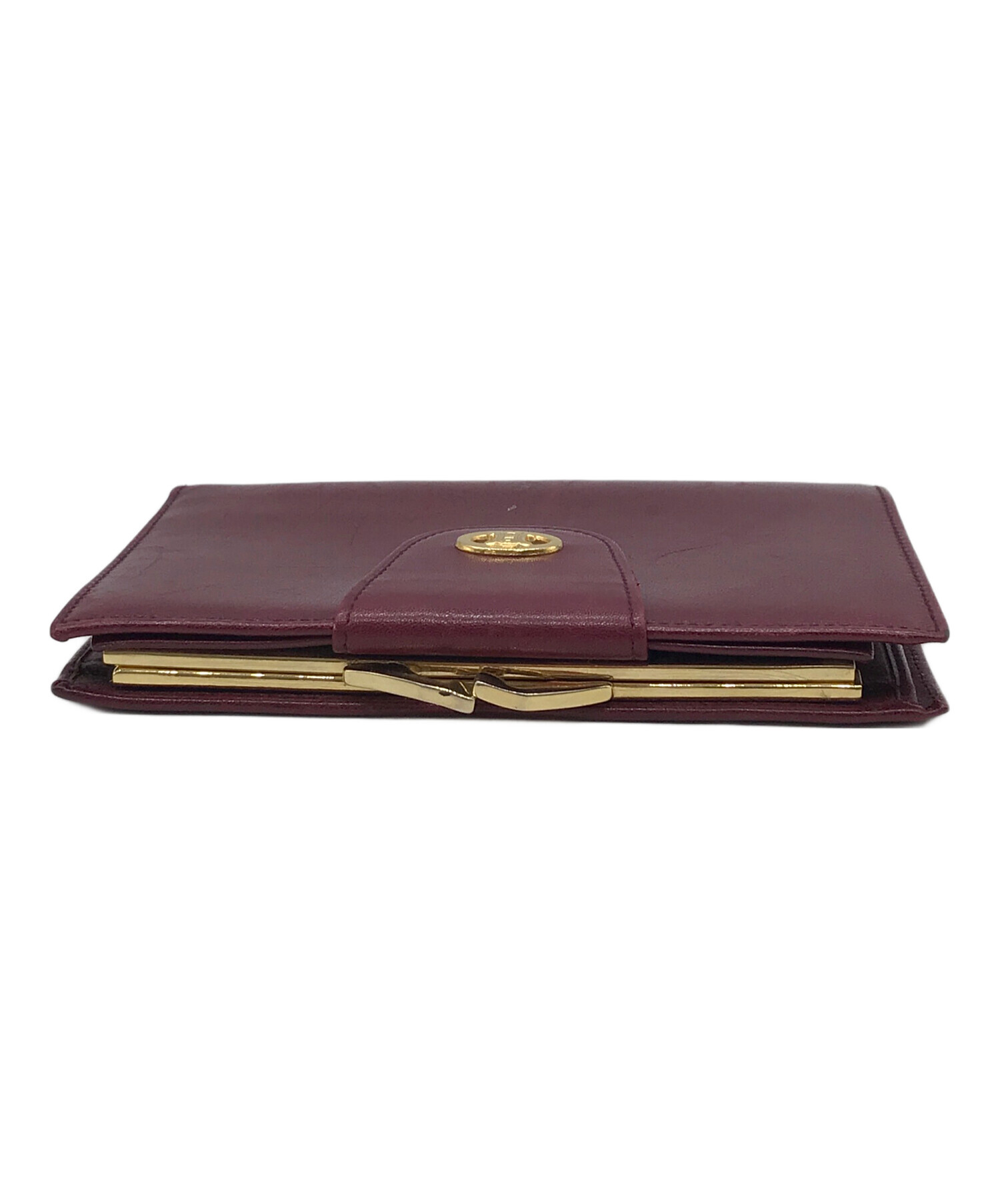 中古・古着通販】CELINE (セリーヌ) 3つ折り財布 ボルドー｜ブランド 
