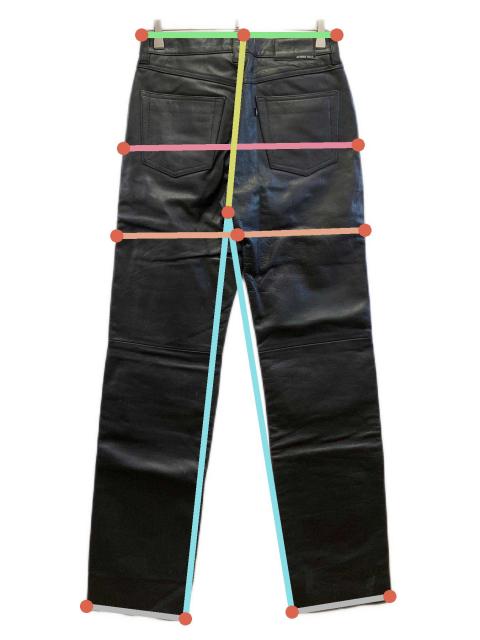 中古・古着通販】AVIREX (アヴィレックス) レザーパンツ ブラック
