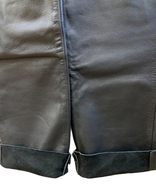 中古・古着通販】AVIREX (アヴィレックス) レザーパンツ ブラック