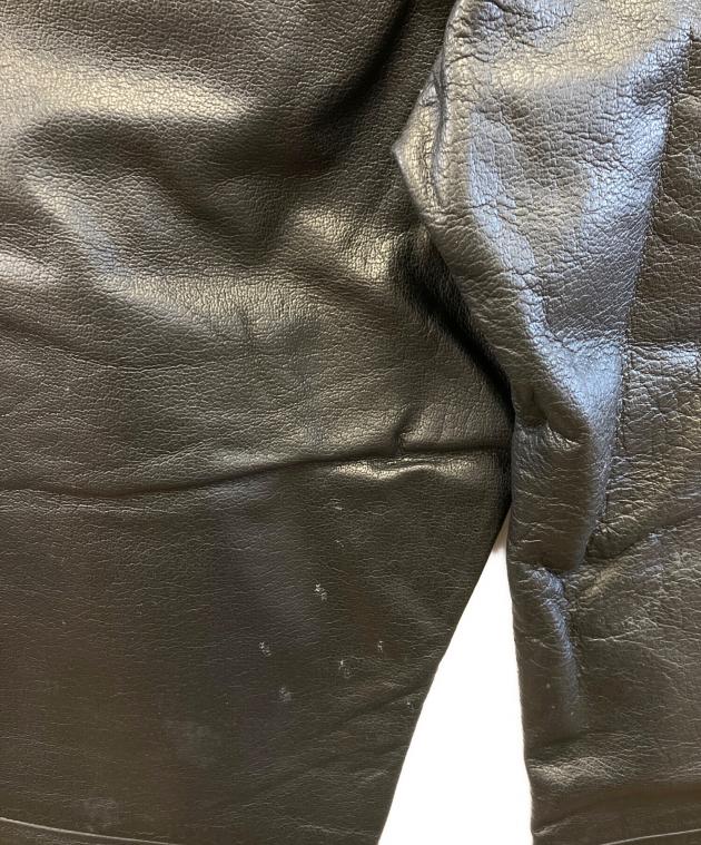 中古・古着通販】AVIREX (アヴィレックス) レザーパンツ ブラック
