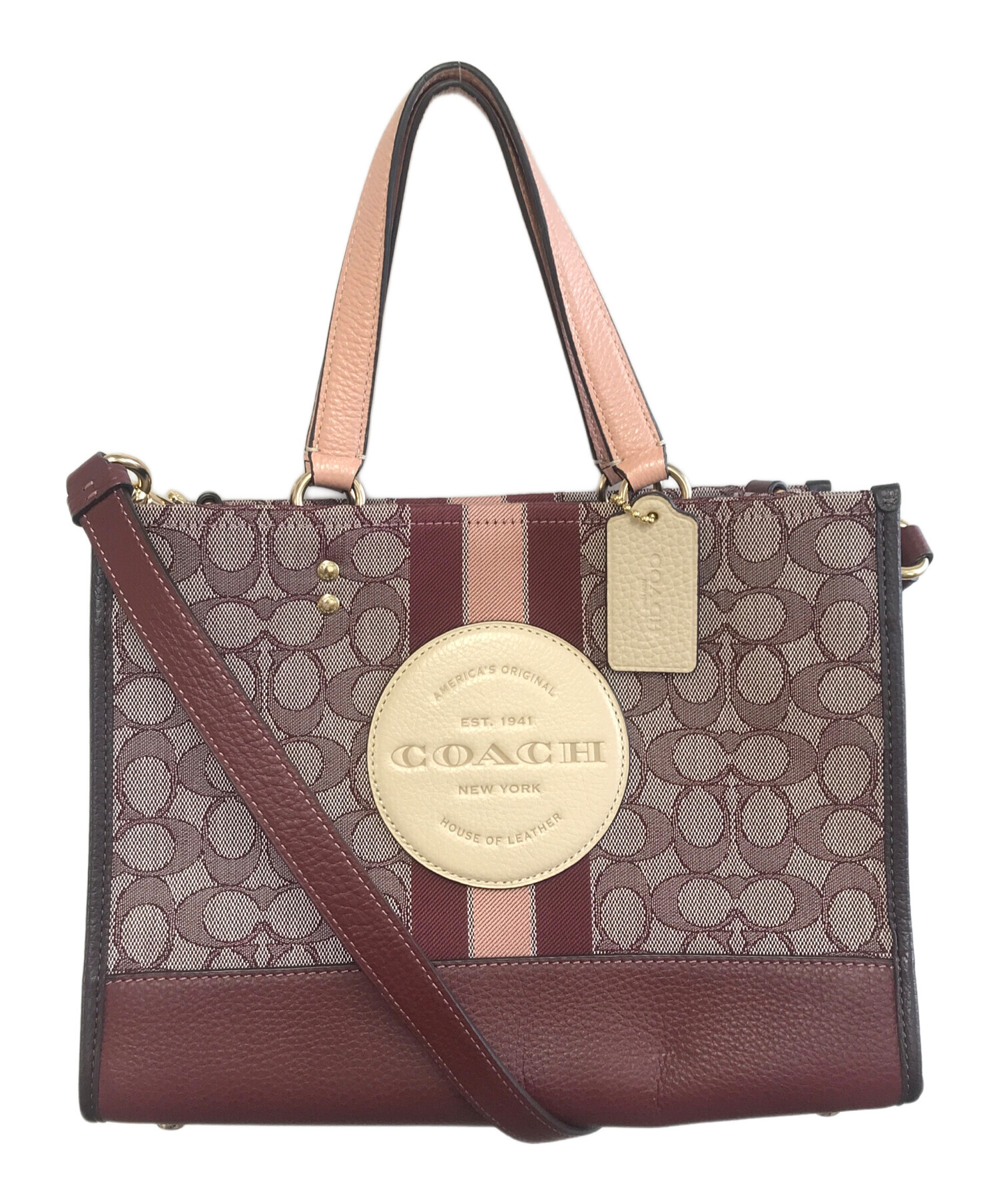 中古・古着通販】COACH (コーチ) 2WAYショルダーバッグ ボルドー 中古・古着通販】COACH (コーチ) 2WAYショルダーバッグ ボルドー