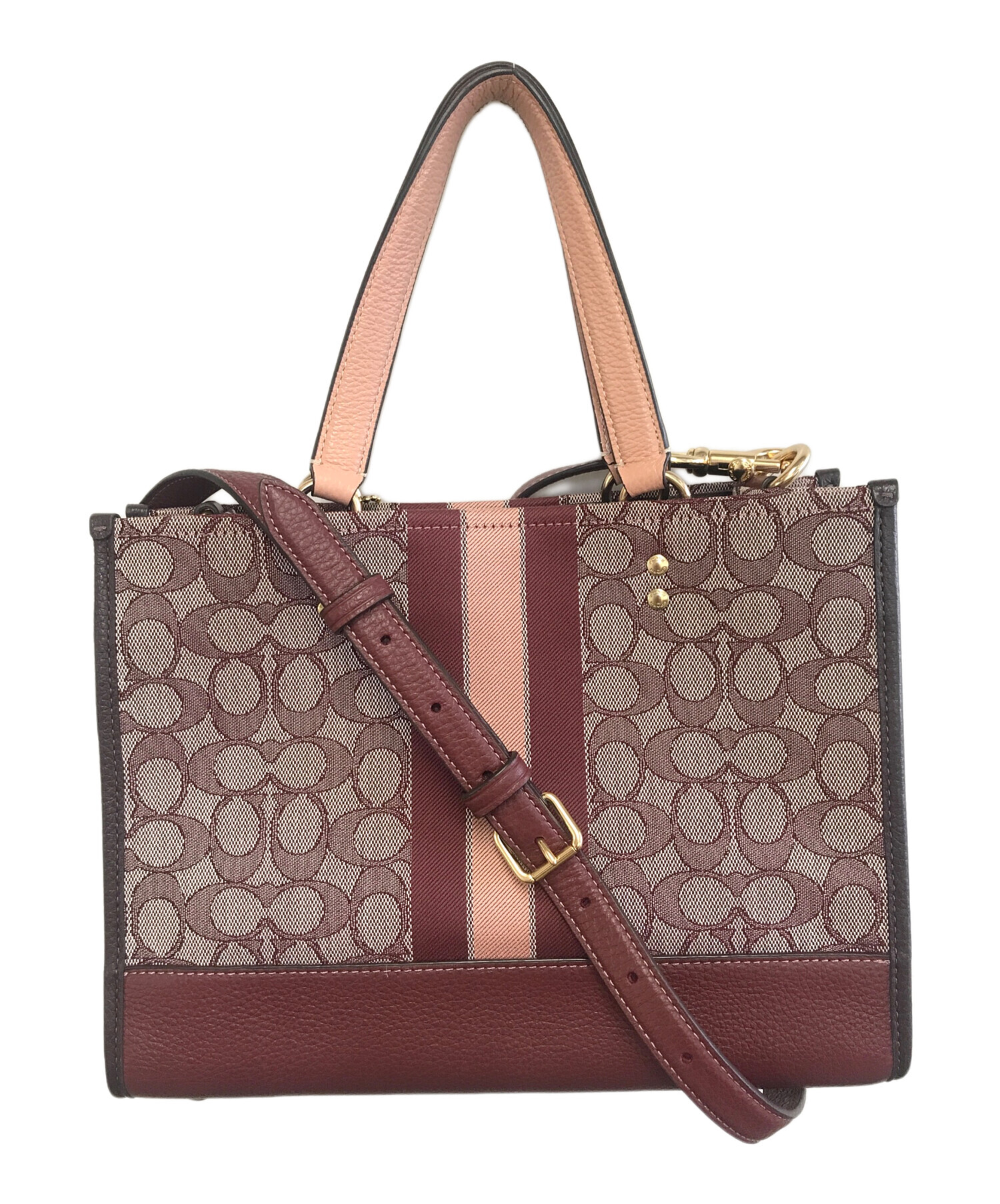 中古・古着通販】COACH (コーチ) 2WAYショルダーバッグ ボルドー 中古・古着通販】COACH (コーチ) 2WAYショルダーバッグ ボルドー