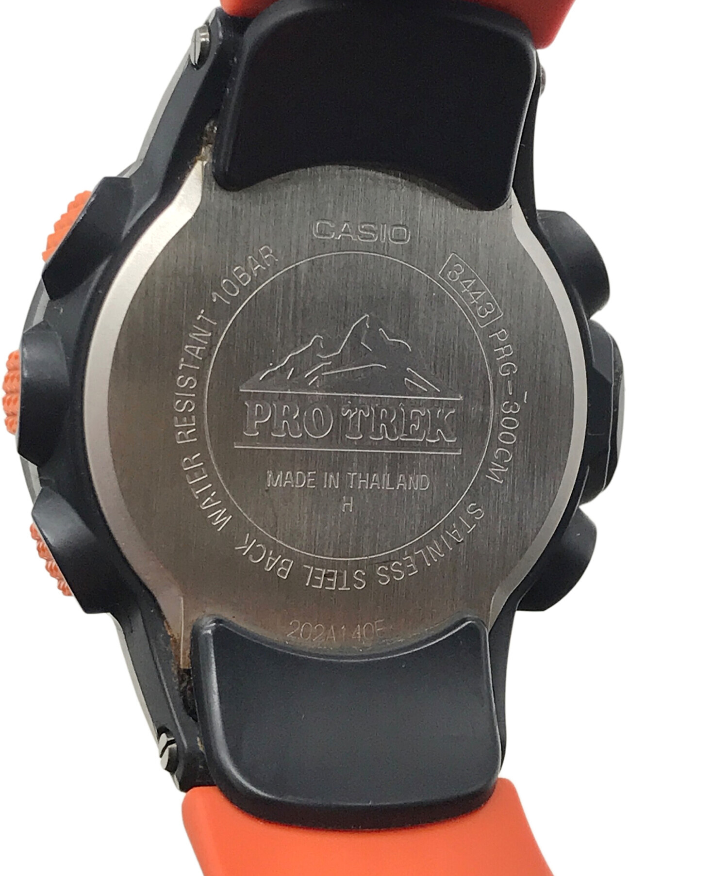 中古・古着通販】CASIO (カシオ) 腕時計 ブラック×オレンジ｜ブランド 
