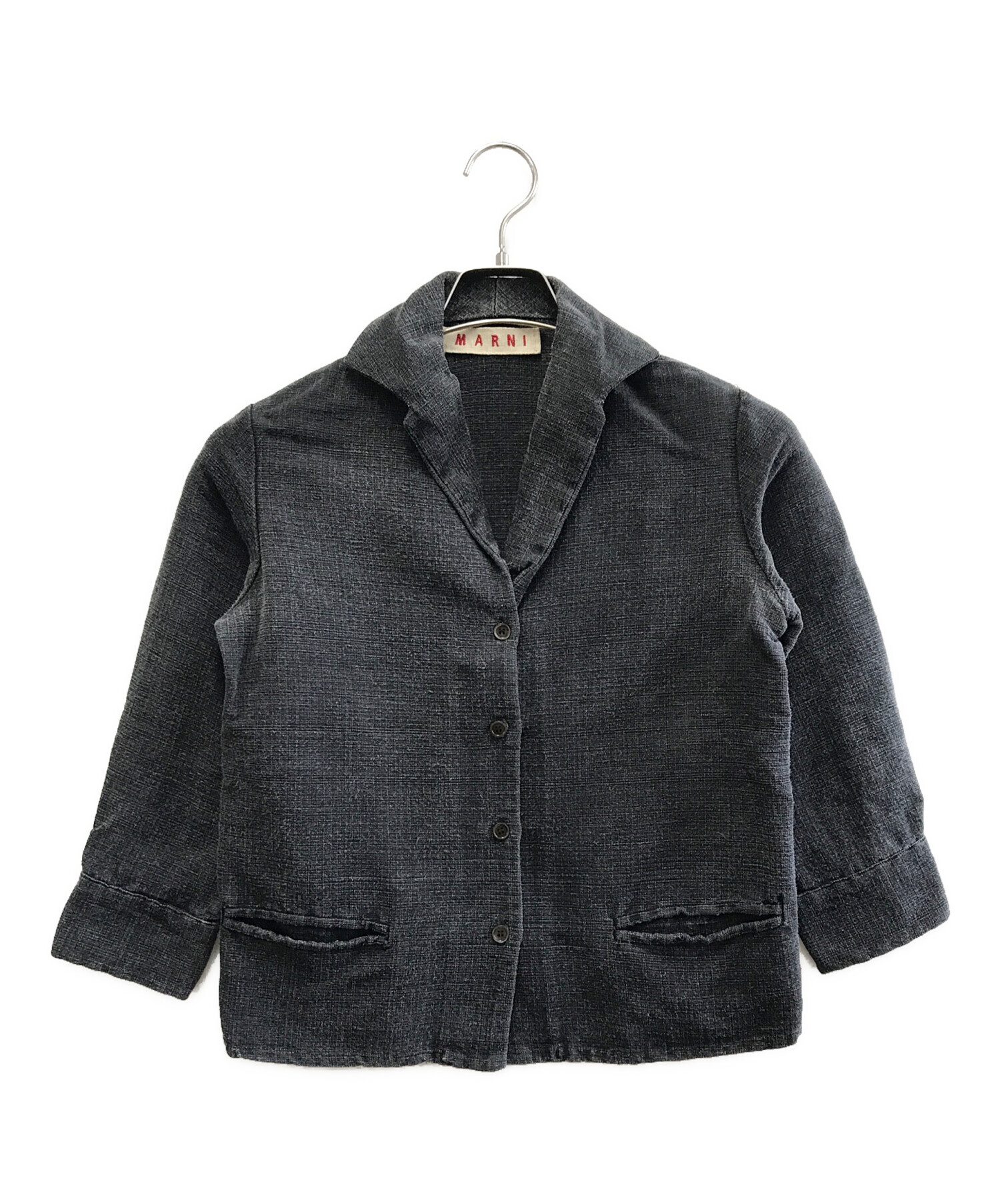 中古・古着通販】MARNI (マルニ) シルクジャケット ブラック サイズ:38 