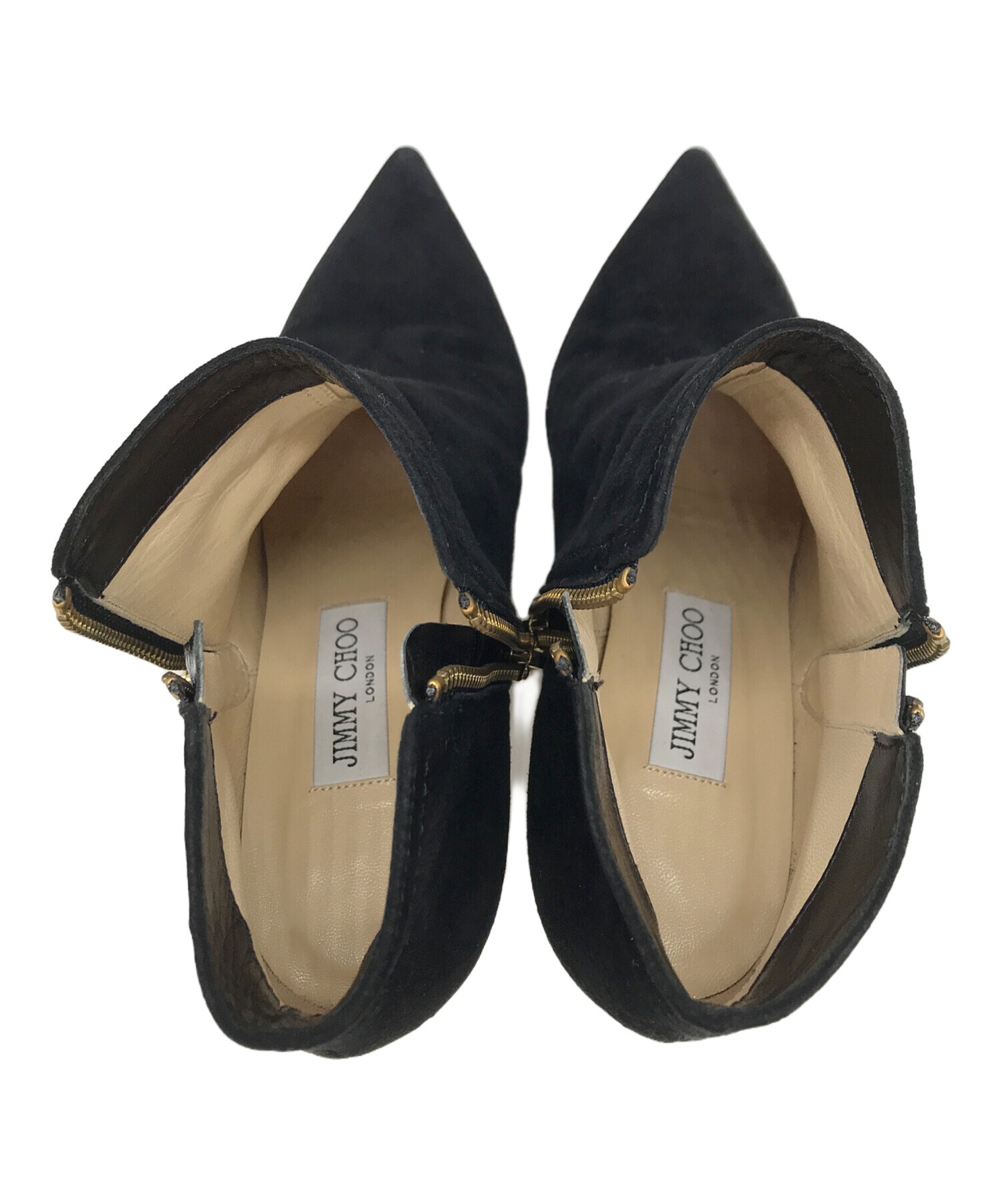 jimmychoo ショートブーツ37 中古・古着通販】JIMMY CHOO (ジミーチュウ) ショートブーツ ブラック