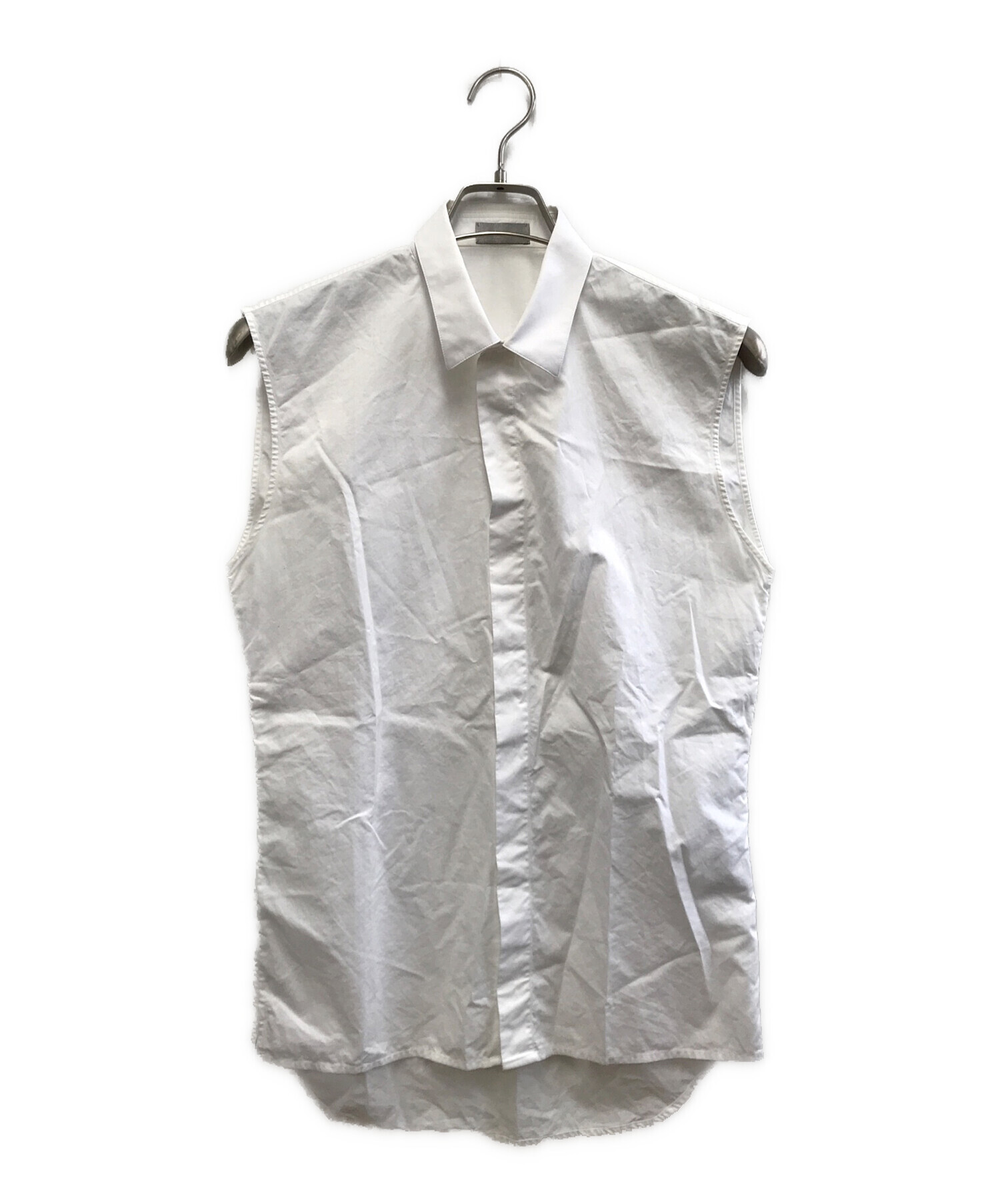 中古・古着通販】DIOR (ディオール) ノースリーブシャツ ホワイト 