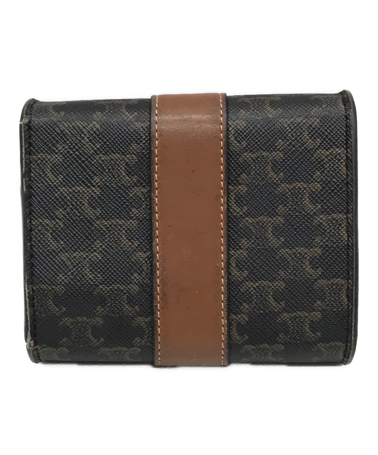 中古・古着通販】CELINE (セリーヌ) 3つ折り財布 ブラウン×ブラック