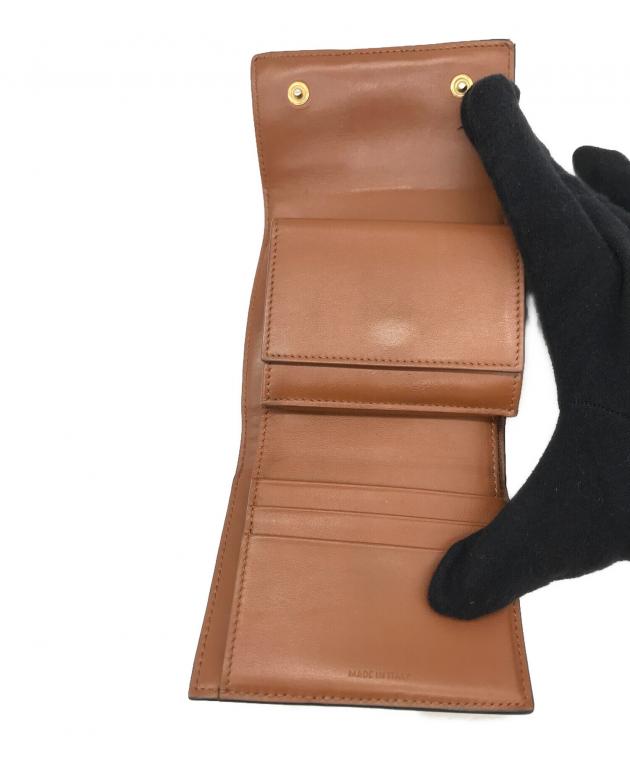 中古・古着通販】CELINE (セリーヌ) 3つ折り財布 ブラウン×ブラック