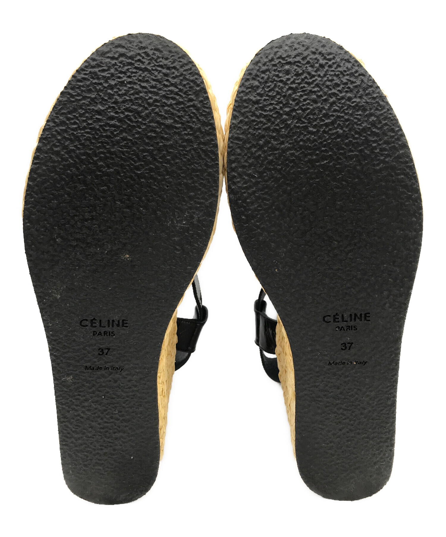 中古・古着通販】CELINE (セリーヌ) 厚底サンダル ナチュラル×ネイビー