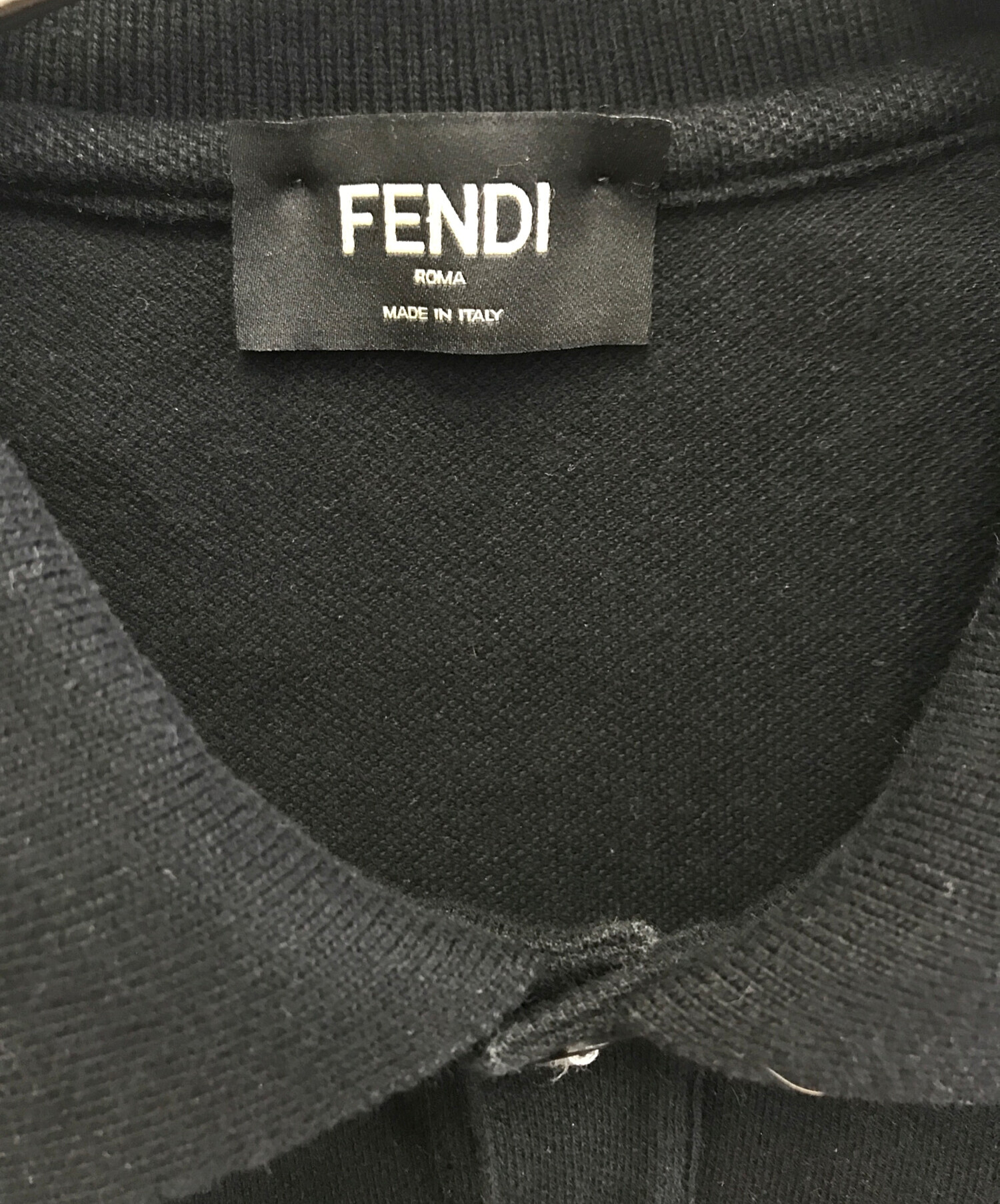 中古・古着通販】FENDI (フェンディ) ポロシャツ ブラック サイズ:46
