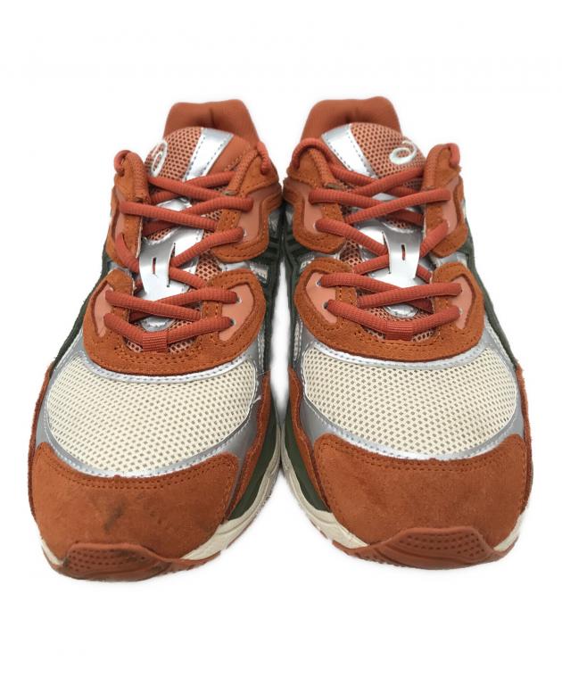 asics アシックス スニーカー メンズ 【古着】【中古】 中古・古着通販】asics (アシックス) スニーカー ブラウン×グリーン