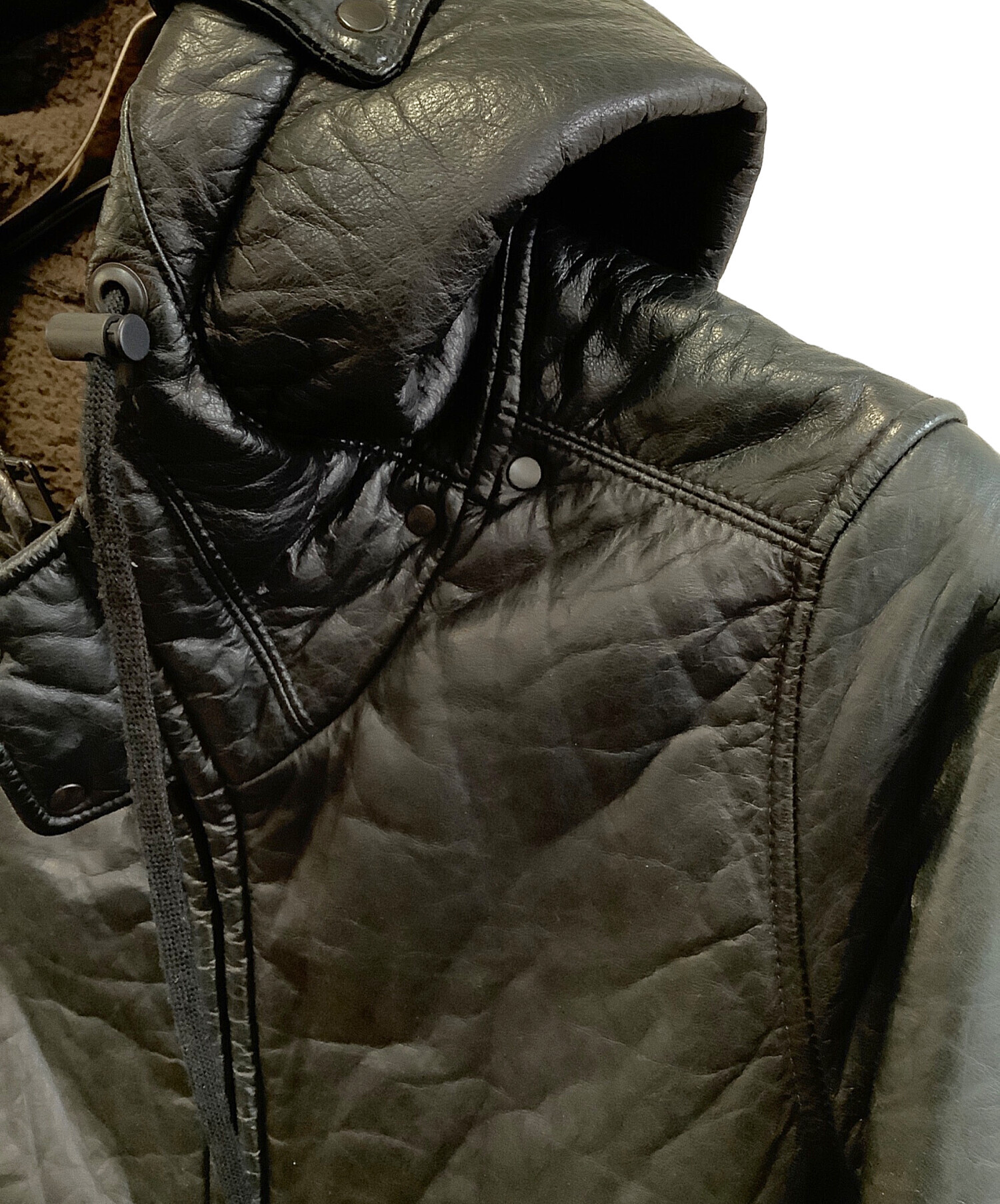 中古・古着通販】L.G.B (ルグランブルー) レザーブルゾン ブラック 
