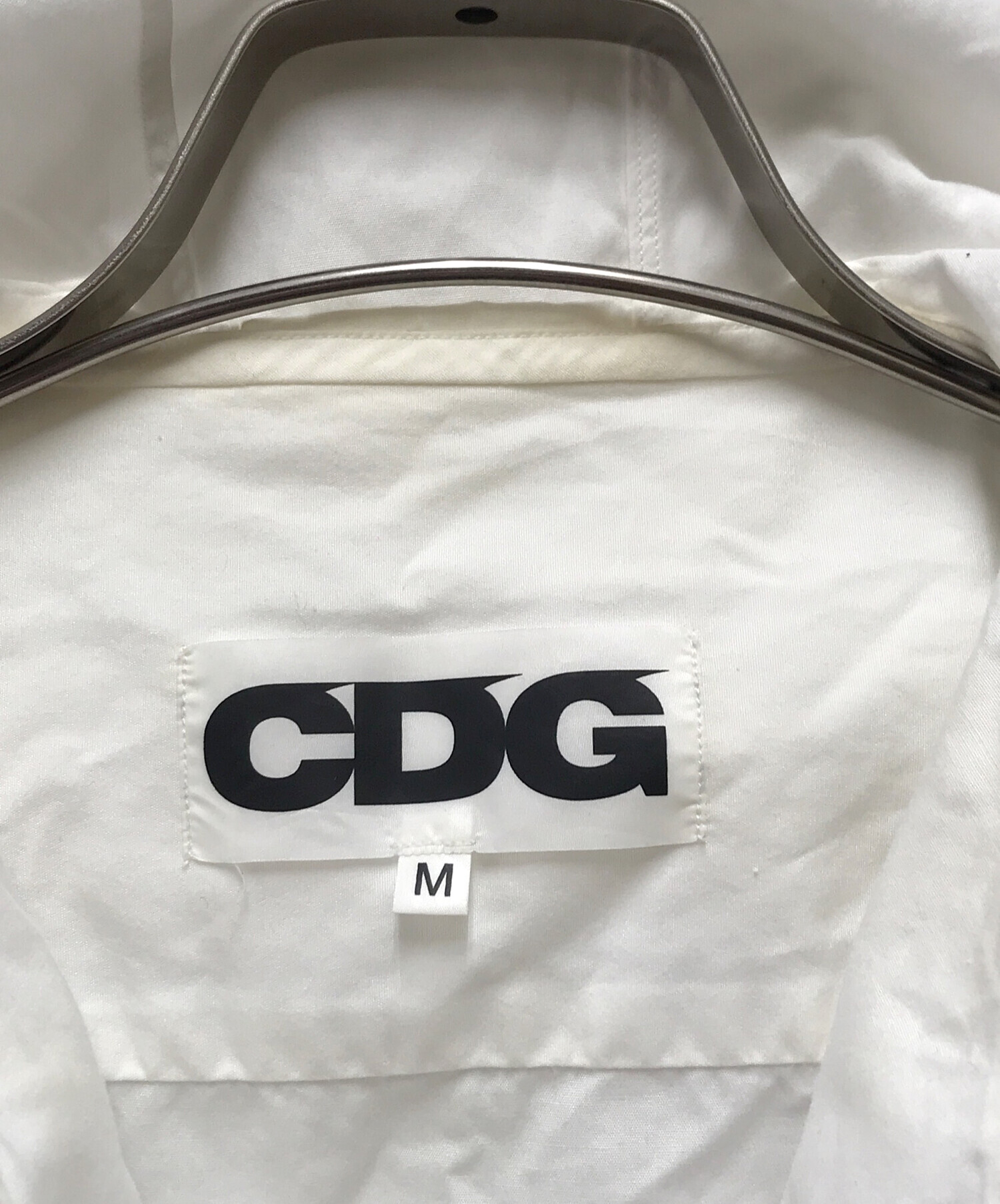中古・古着通販】CDG (シーディージー) ロングシャツパーカー ホワイト 