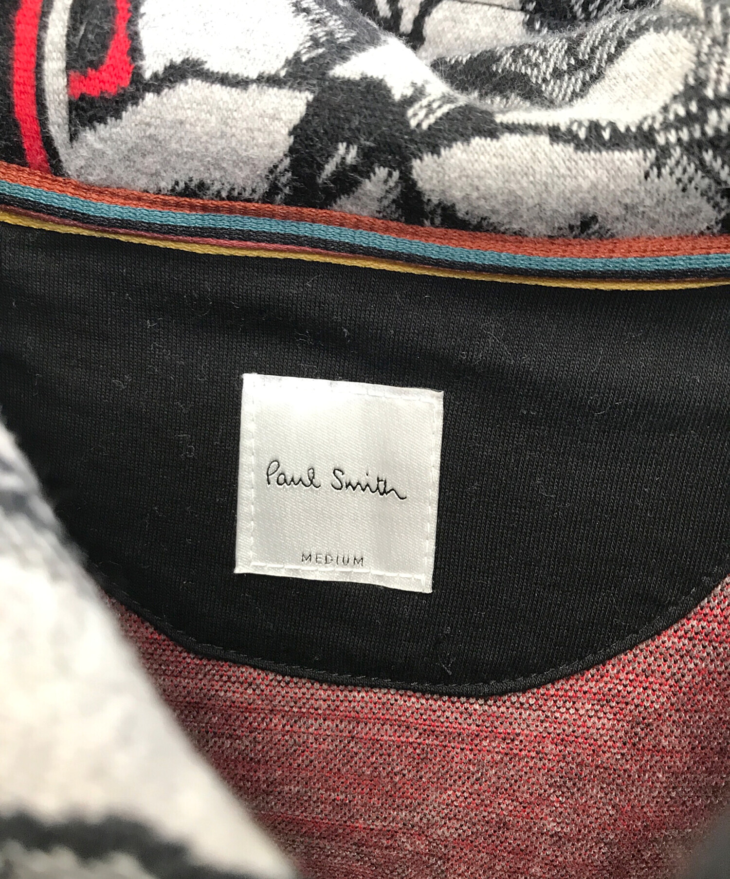 中古・古着通販】Paul Smith (ポールスミス) パーカー グレー×レッド