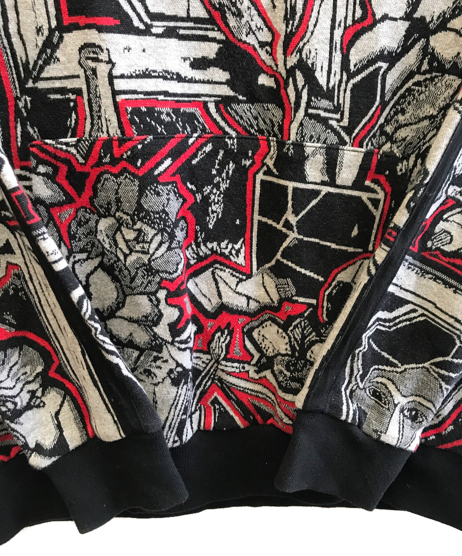 ポールスミス Paul Smith PAUL SMITH ナイロン パーカー 中古・古着通販】Paul Smith (ポールスミス) パーカー グレー×レッド