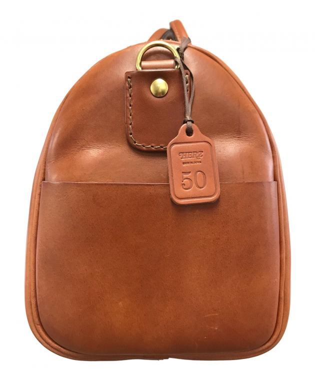 HERZ レザー ボストンバッグ ブラウン 中古・古着通販】Herz (ヘルツ) ボストンバッグ ブラウン