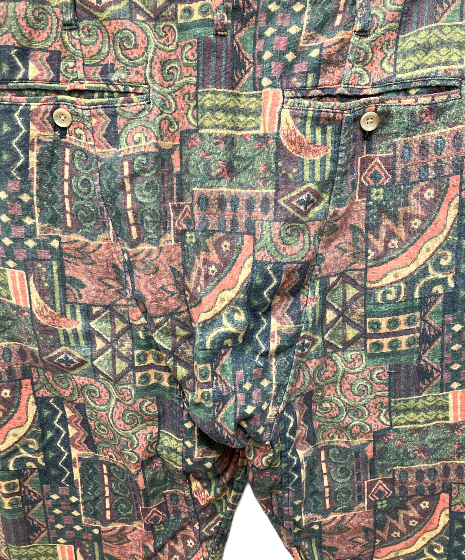 yohji yamamoto POUR HOMME パンツ（その他） XS 茶 【古着】【中古】【送料無料】 中古・古着通販】YOHJI YAMAMOTO (ヨウジヤマモト) 総柄イージーパンツ