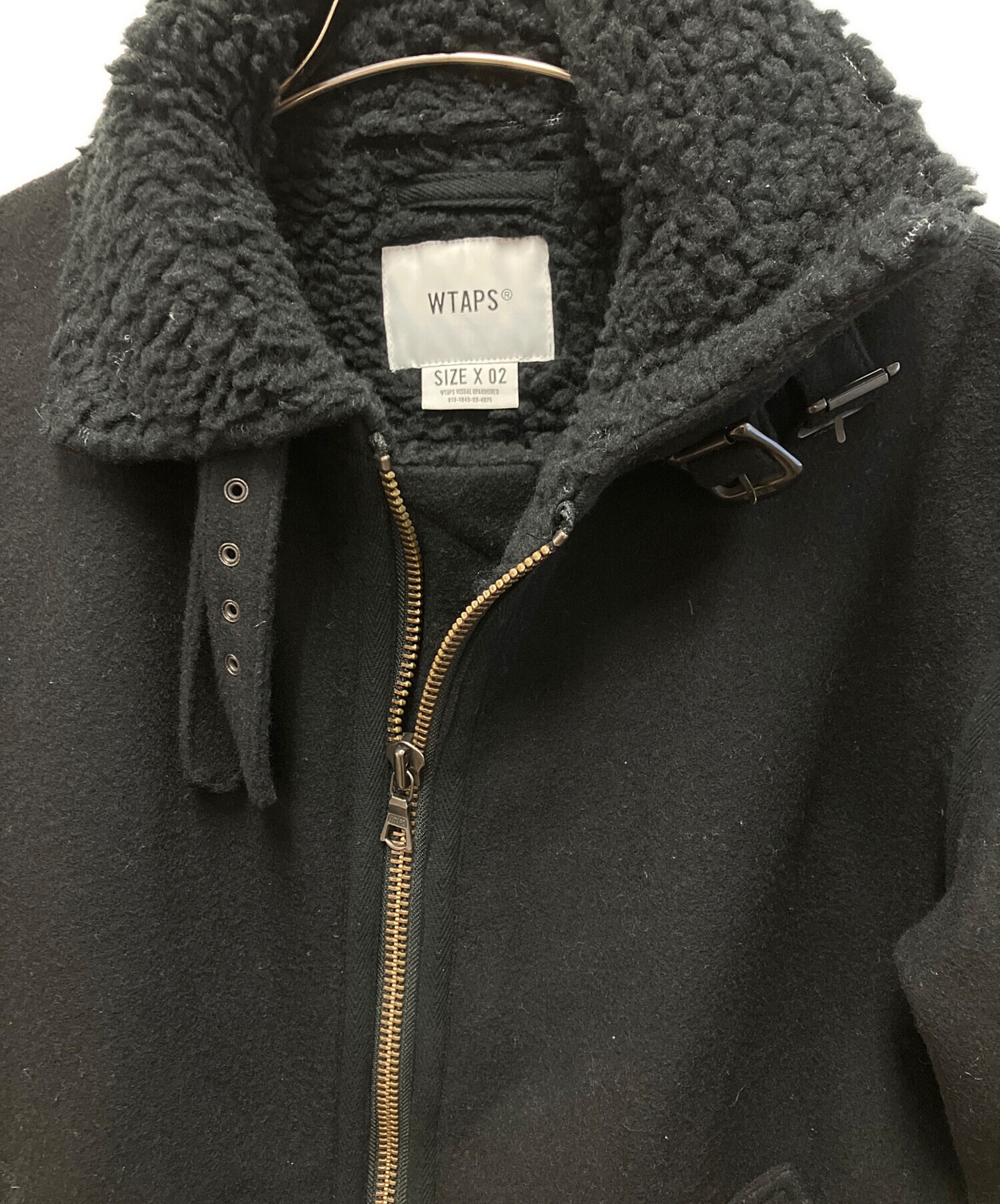 WTAPS ブラック ミリタリージャケット X 03 中古・古着通販】WTAPS (ダブルタップス) ウールジャケット ブラック