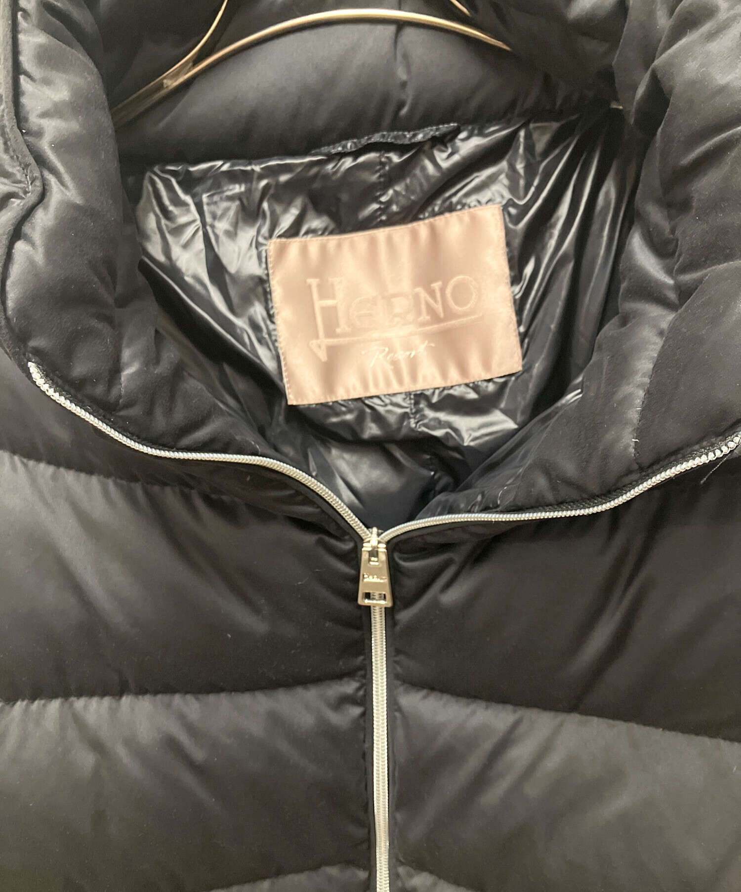 中古・古着通販】HERNO (ヘルノ) ダウンジャケット ブラック サイズ:42 