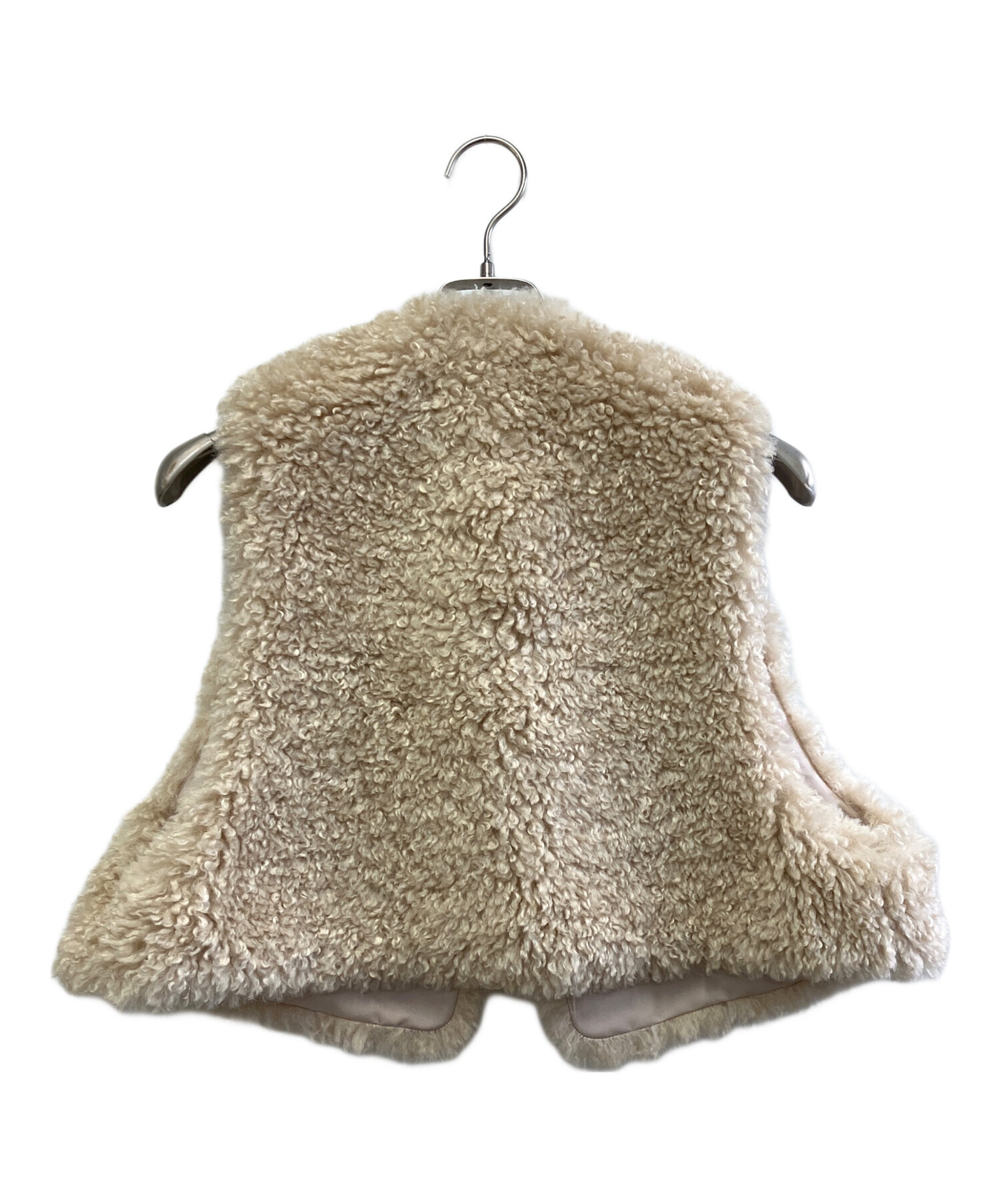 中古・古着通販】HYKE (ハイク) フエィクファーベスト ベージュ サイズ