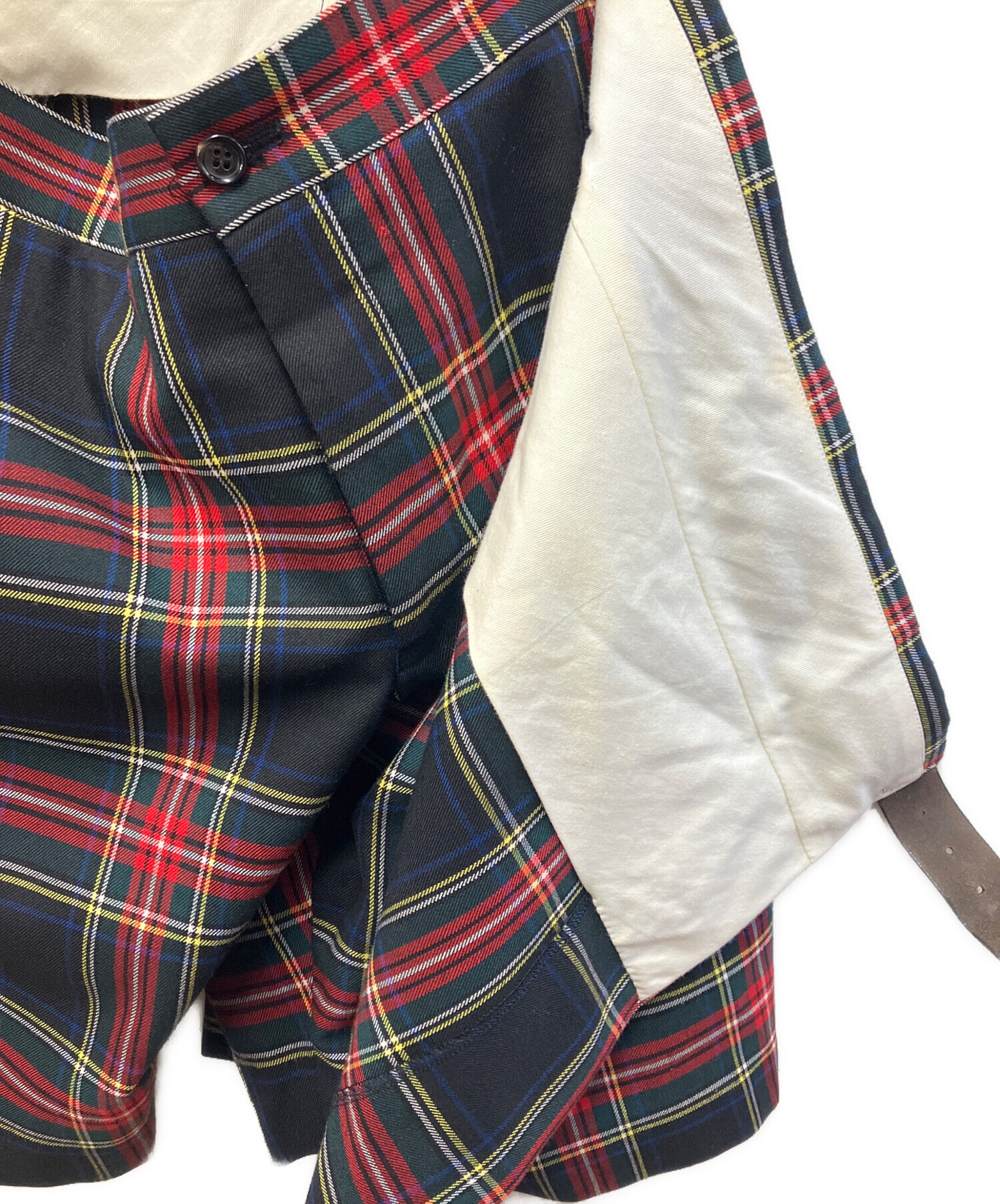 f*a様 ☆コムデギャルソンオムプリュス　チェック巻きスカート☆ 中古・古着通販】COMME des GARCONS HOMME PLUS (コムデギャルソンオム