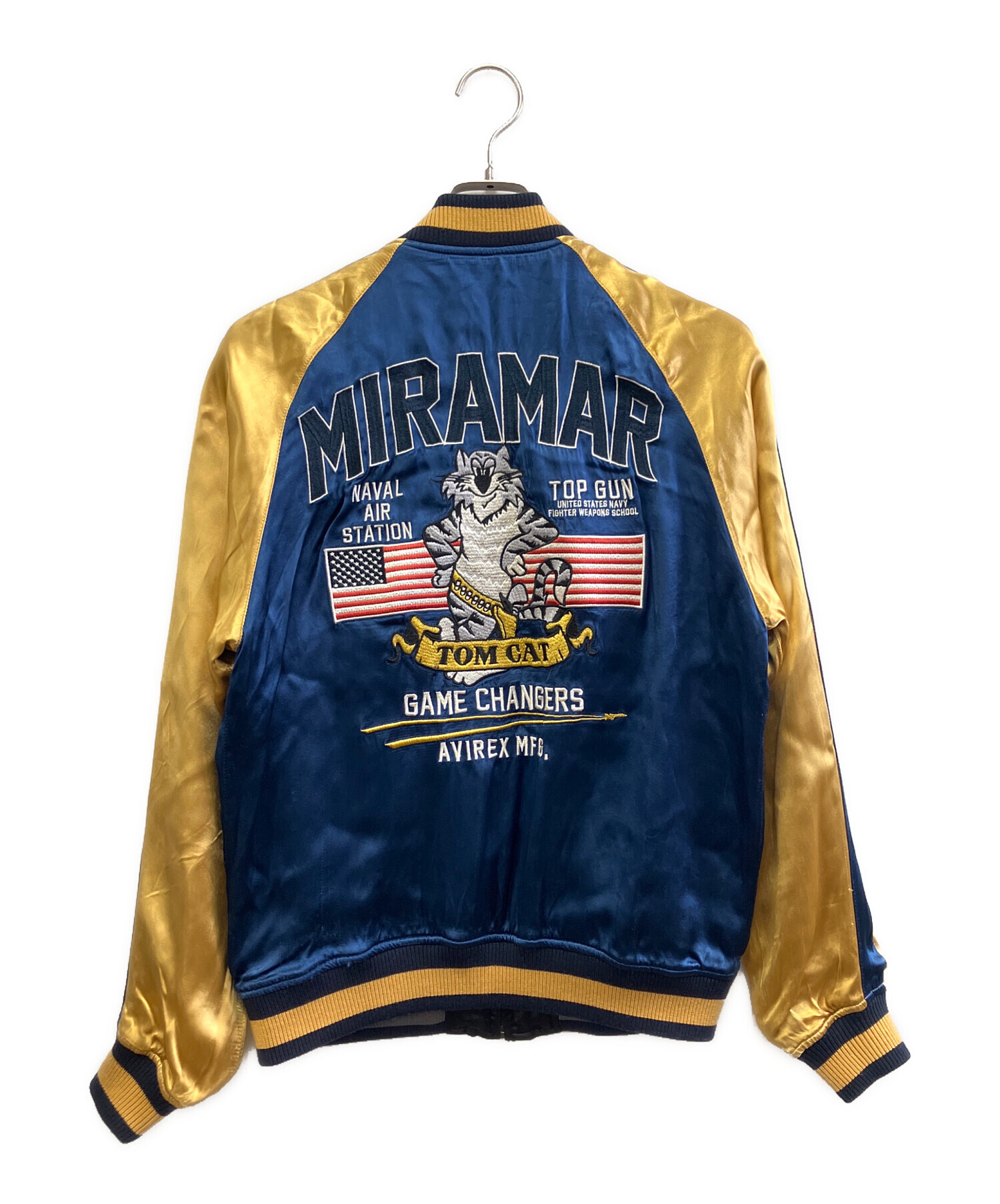 Avirex スカジャン 青と金 中古・古着通販】AVIREX (アヴィレックス) スカジャン ネイビー