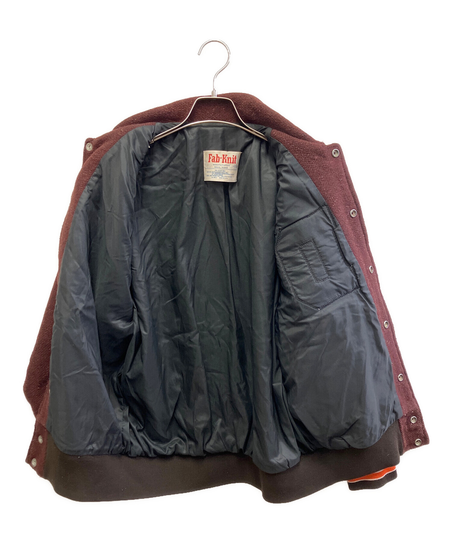 中古・古着通販】FABKNIT (ファブニット) ウールスタジャン ブラウン 