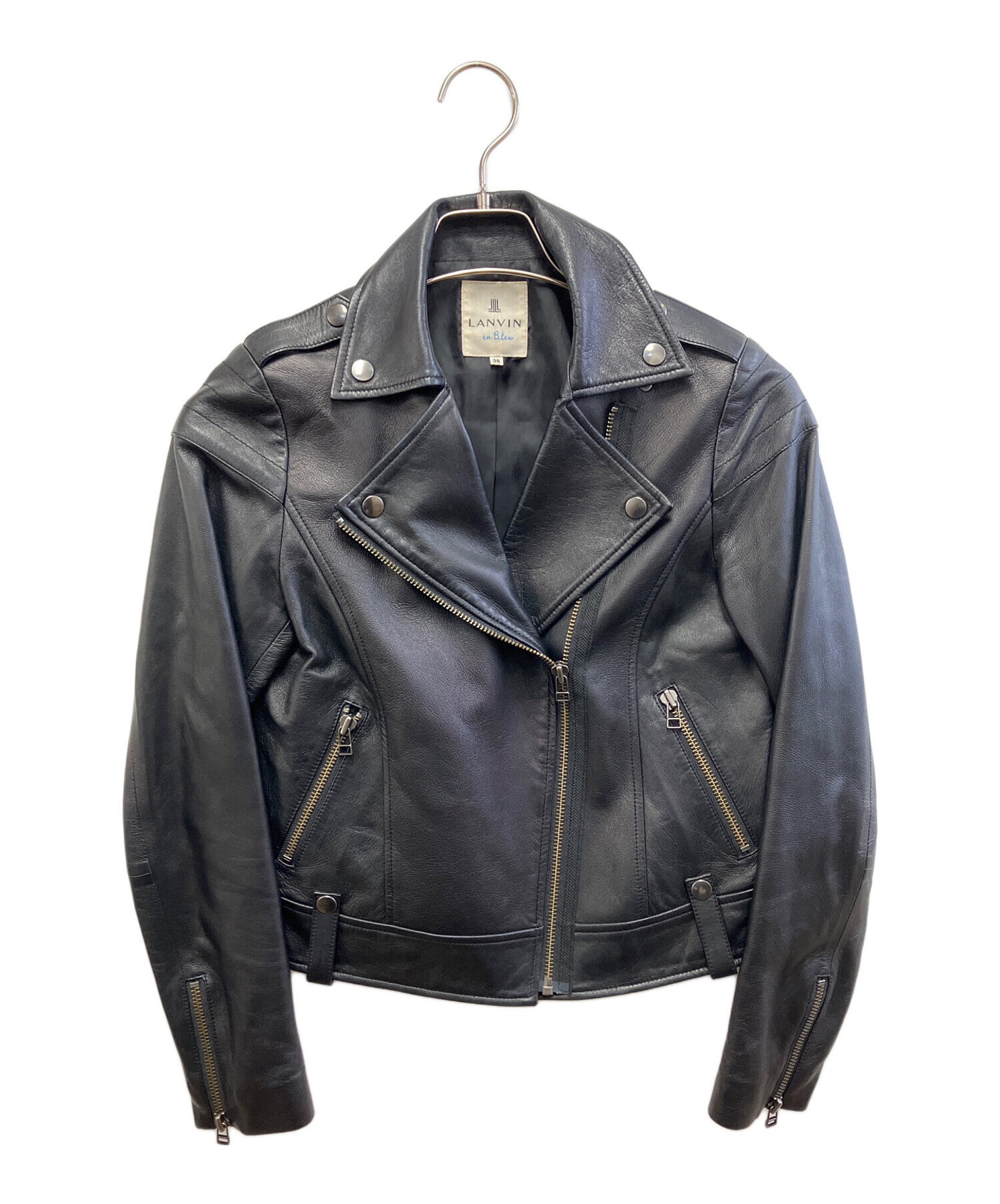 中古・古着通販】LANVIN (ランバン) ダブルライダースジャケット