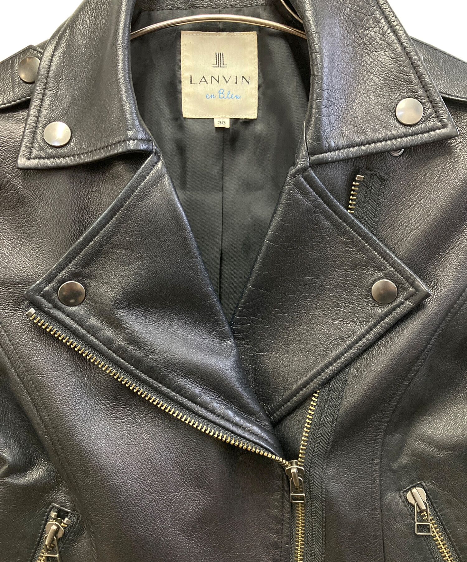 中古・古着通販】LANVIN (ランバン) ダブルライダースジャケット