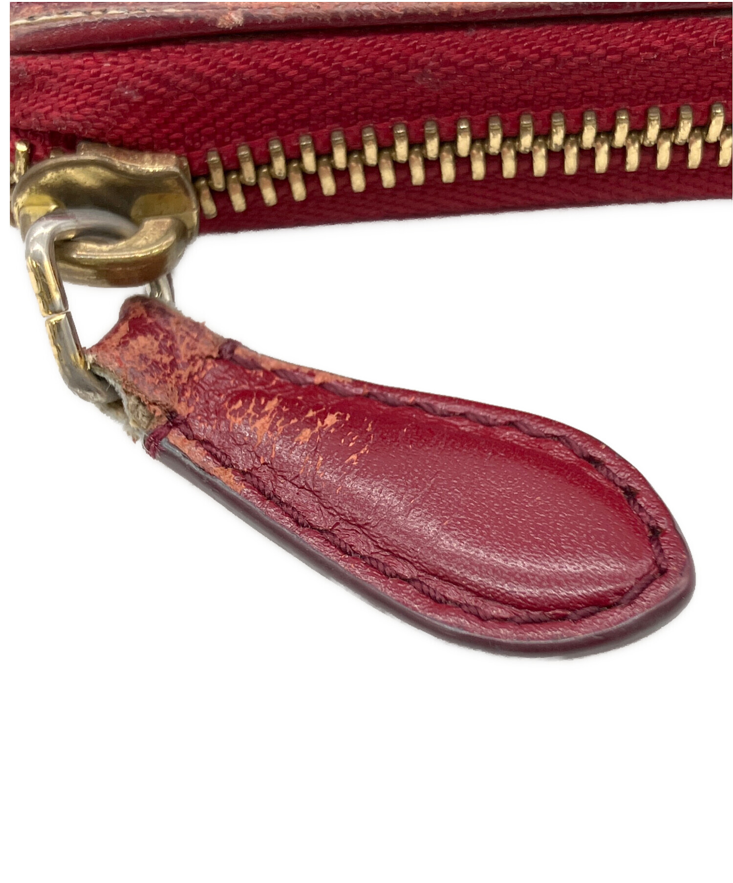 中古・古着通販】BURBERRY (バーバリー) 長財布 ブラウン×レッド