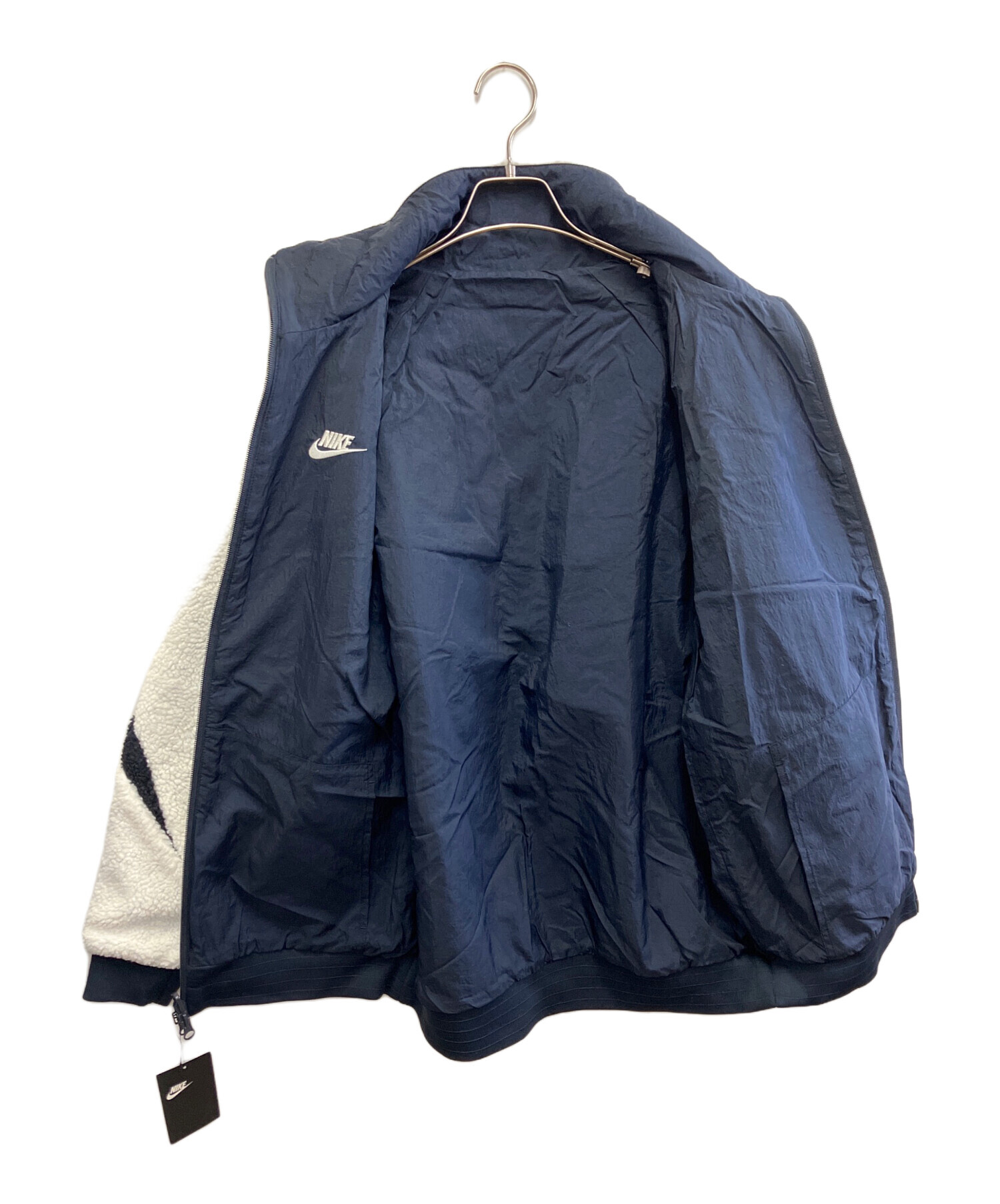 中古・古着通販】NIKE (ナイキ) ボアジャケット ブラック×ホワイト
