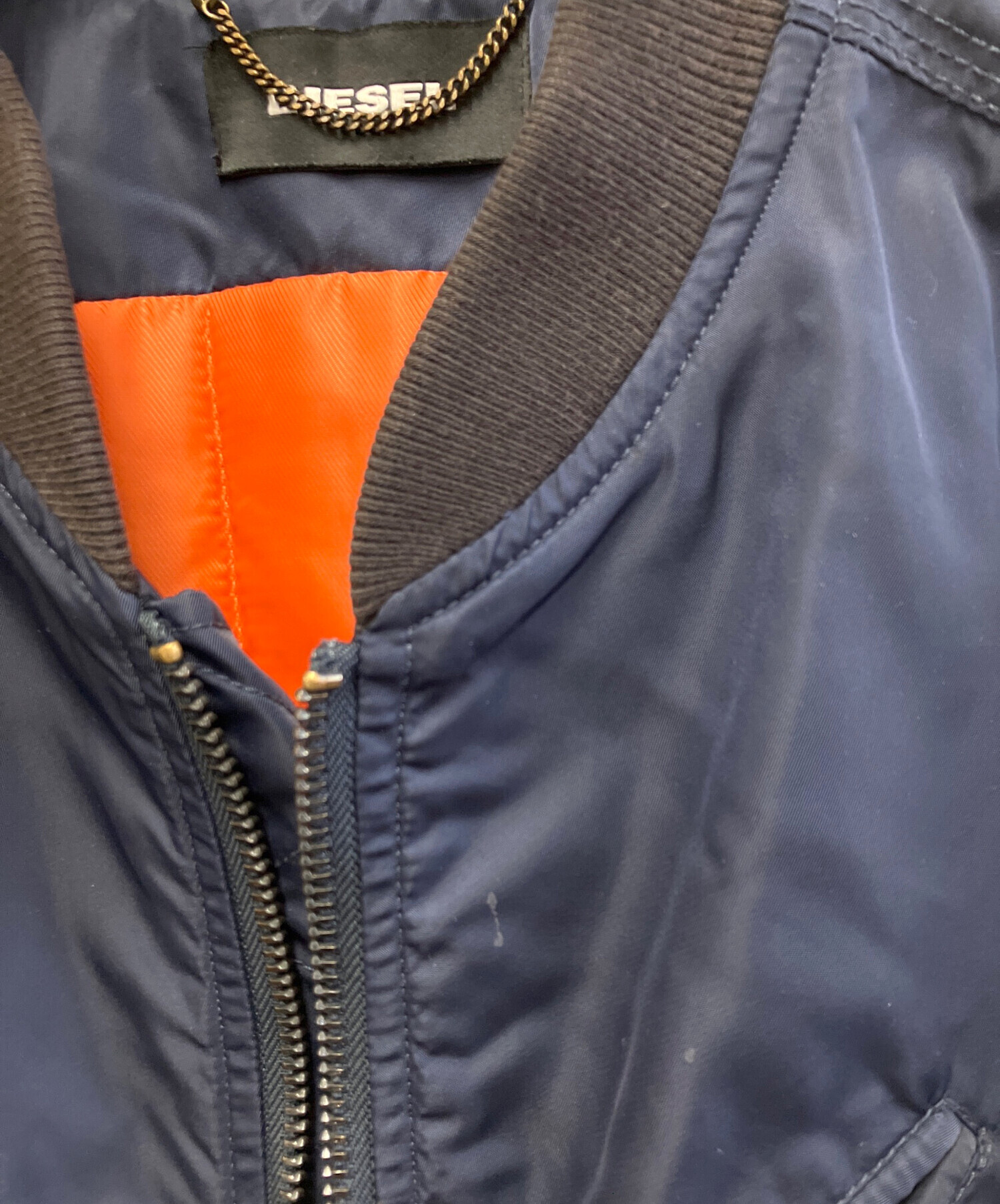 中古・古着通販】DIESEL (ディーゼル) MA-1ジャケット ネイビー サイズ