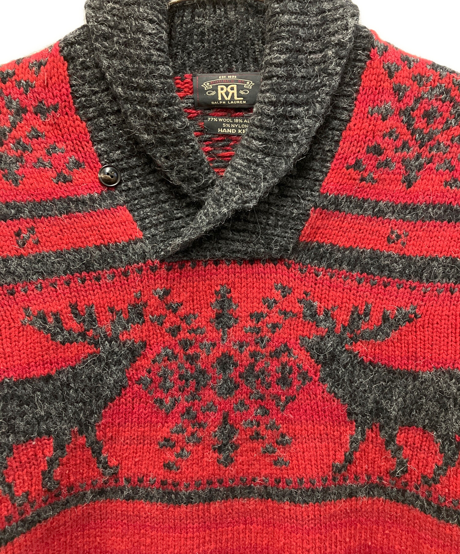 中古・古着通販】RRL (ダブルアールエル) ショールカラーニット 