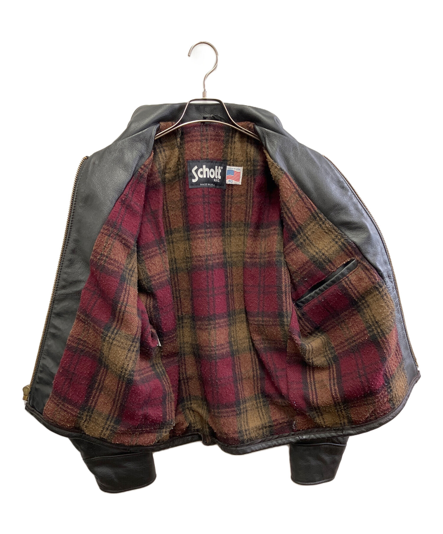 中古・古着通販】Schott (ショット) シングルライダースジャケット