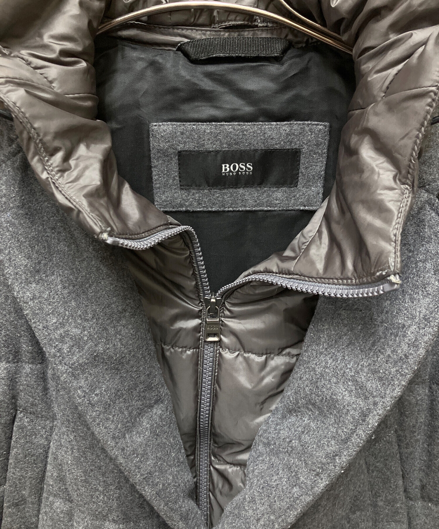 中古・古着通販】HUGO BOSS (ヒューゴ ボス) 中綿コート グレー サイズ