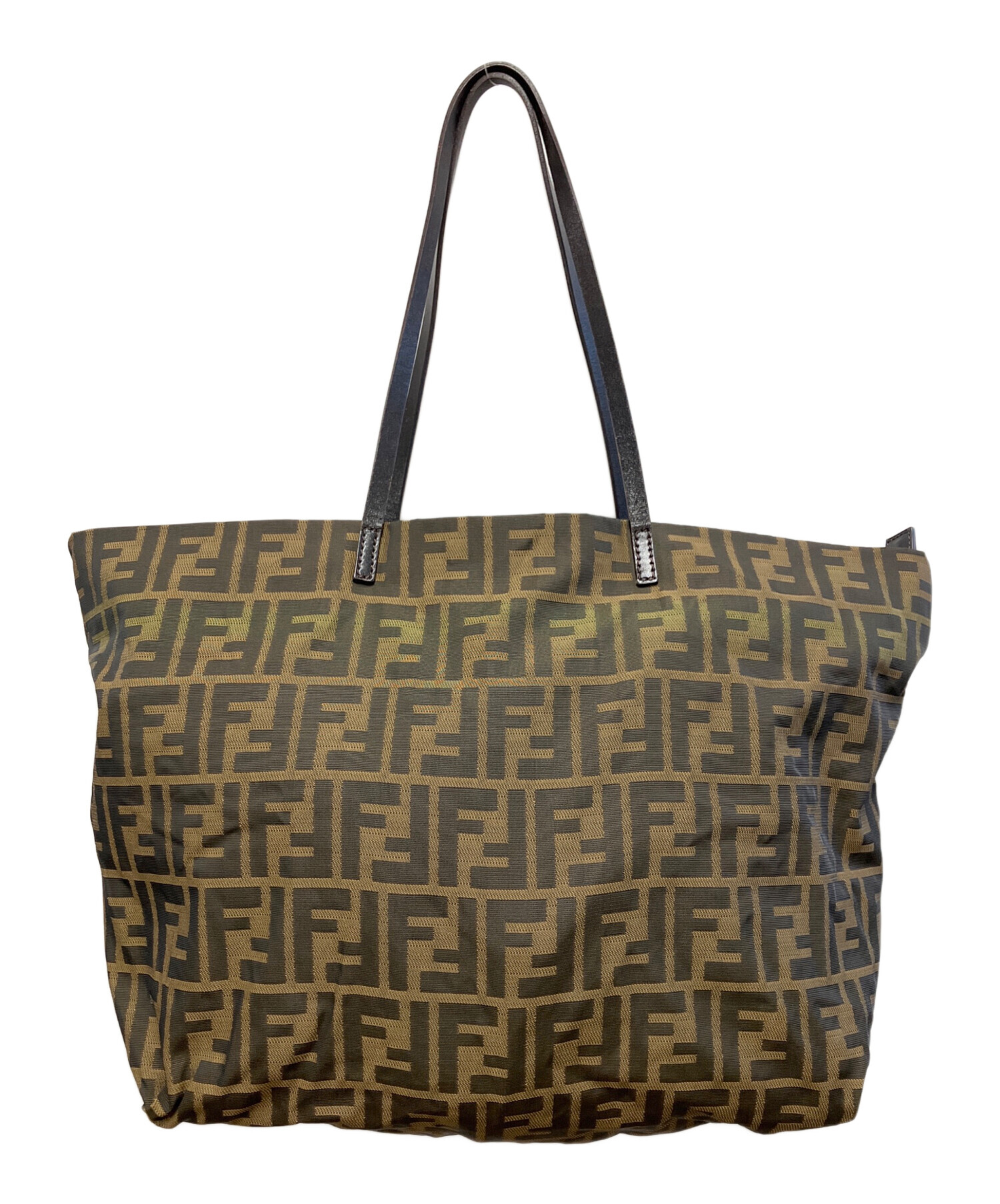 FENDI トートバッグ ブラウン ブラック 中古・古着通販】FENDI (フェンディ) トートバッグ ブラウン｜ブランド