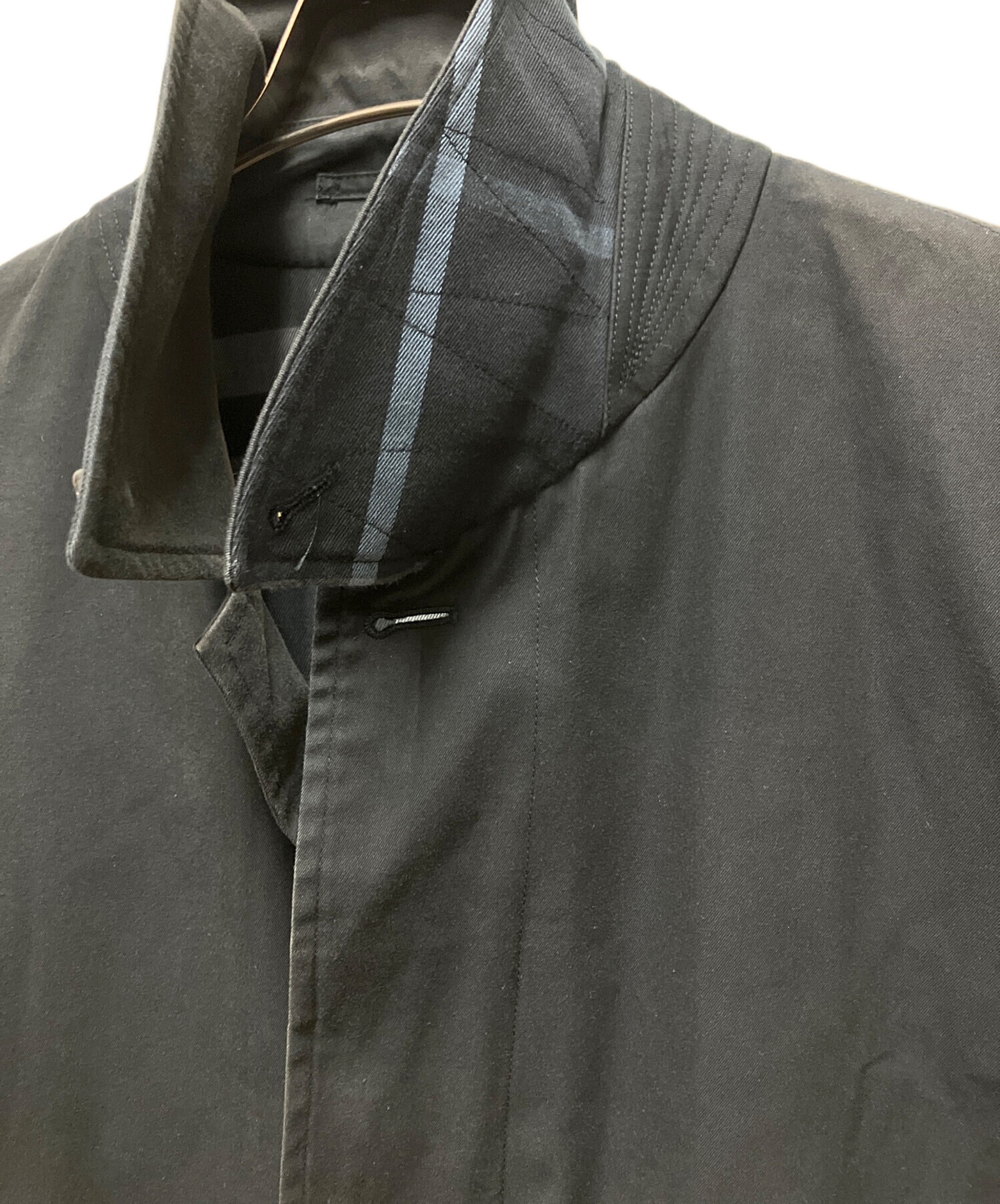 中古・古着通販】BURBERRY (バーバリー) ステンカラーコート ブラック