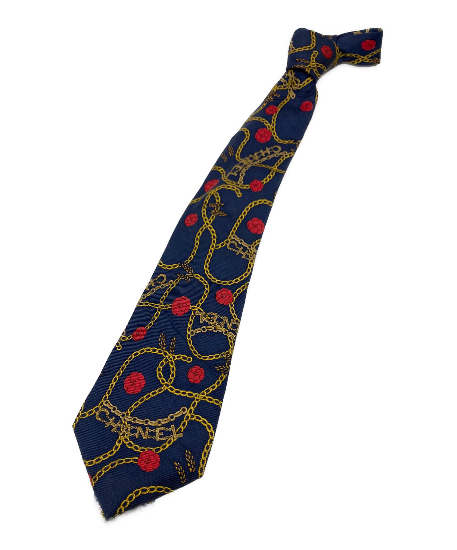 中古・古着通販】CHANEL (シャネル) ネクタイ ネイビー サイズ:不明