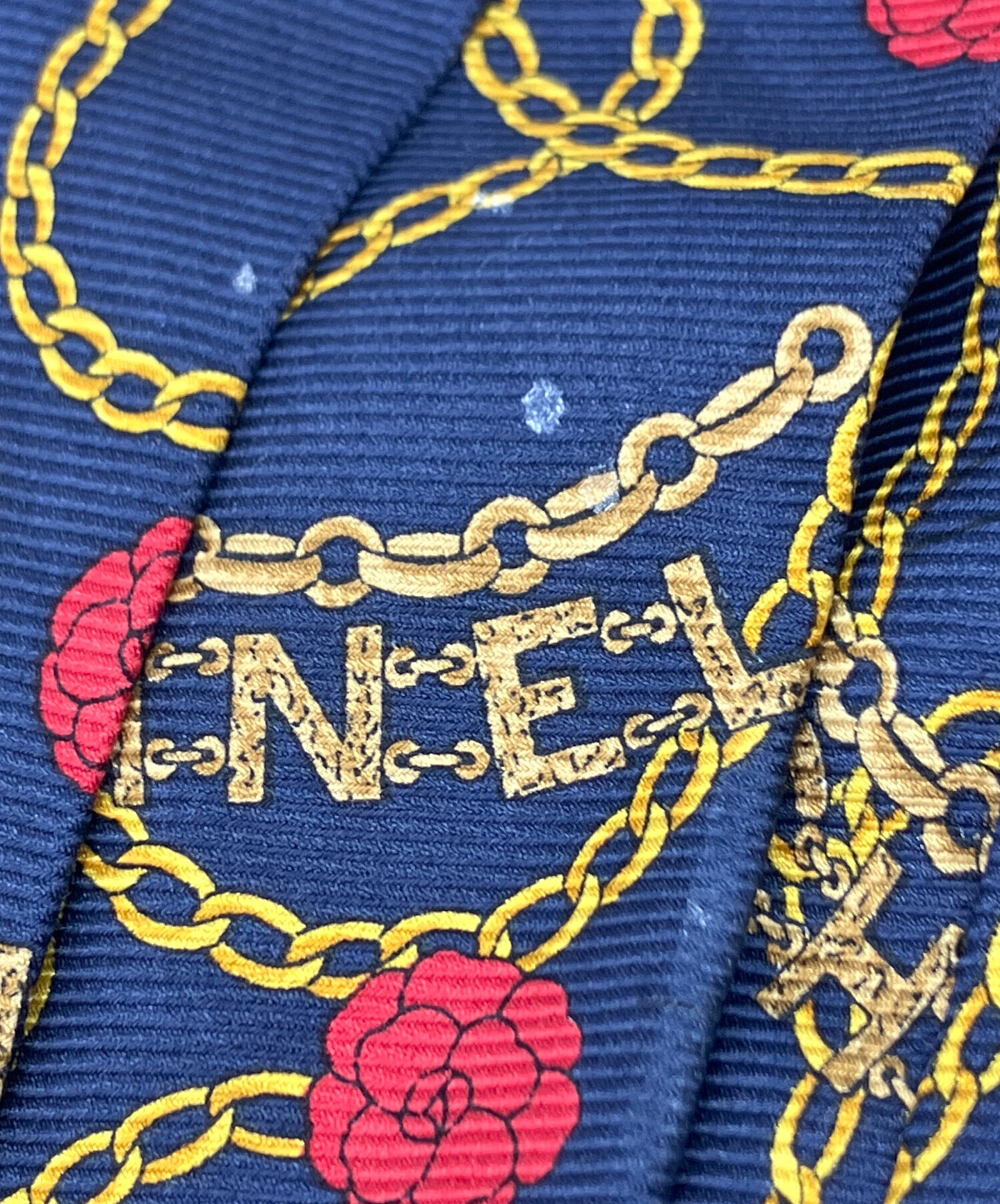 pipi♡海外ファッションElegant シャネル 高級ネクタイ ロゴ柄 中古・古着通販】CHANEL (シャネル) ネクタイ ネイビー サイズ:不明