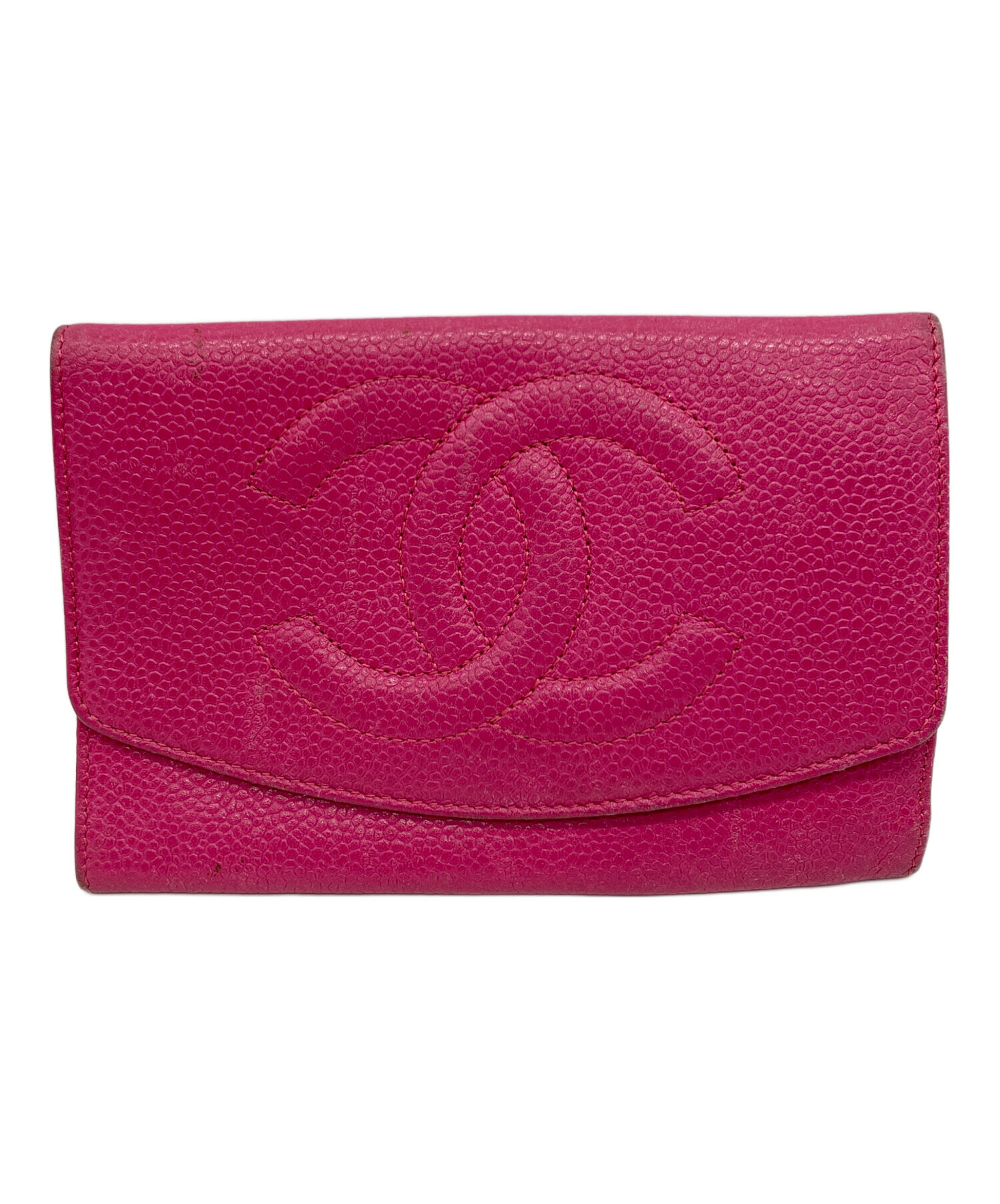 中古・古着通販】CHANEL (シャネル) 長財布 ショッキングピンク