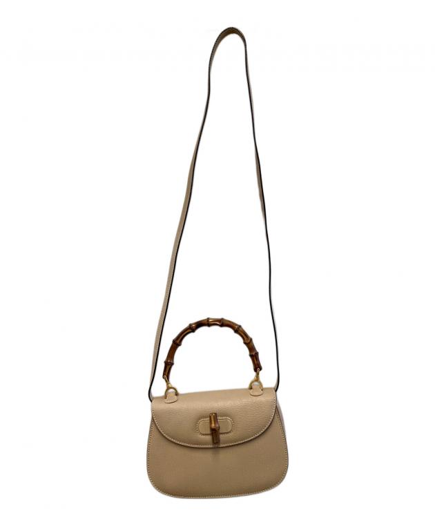 中古・古着通販】GUCCI (グッチ) バンブーターンロックハンドバッグ