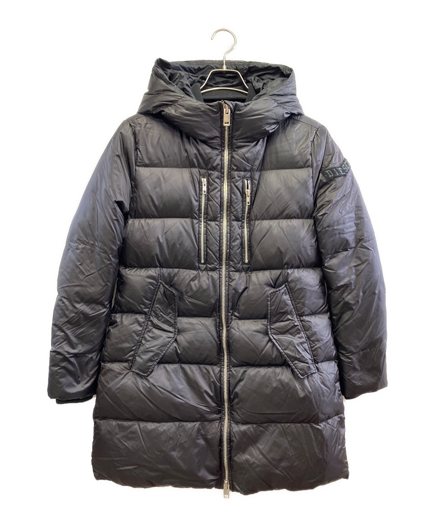 中古・古着通販】DIESEL (ディーゼル) ダウンコート ブラック サイズ:M