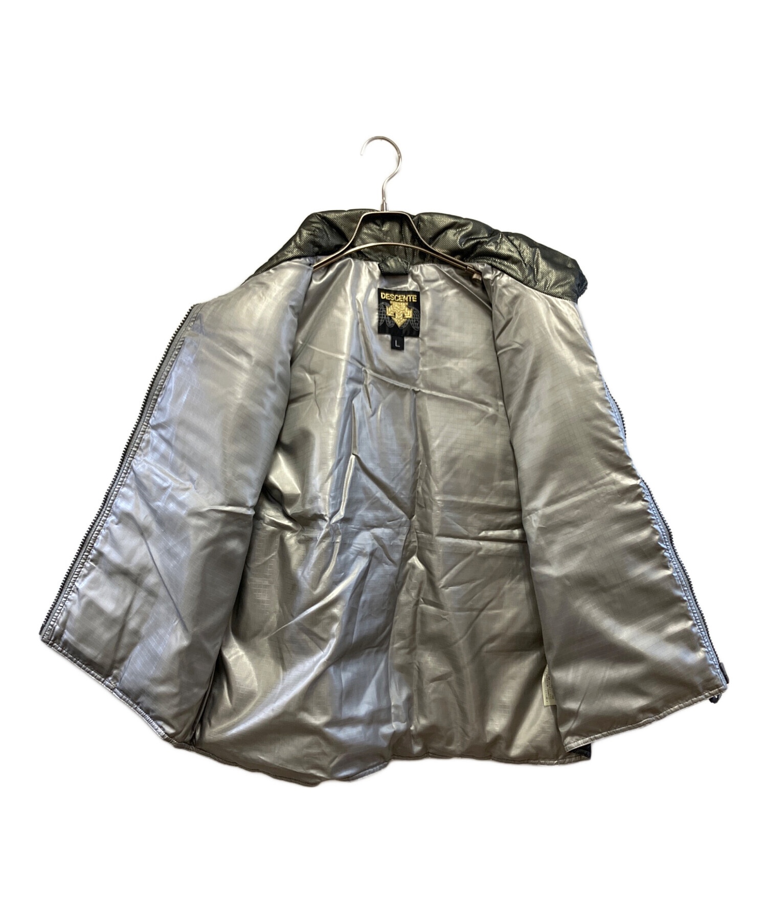 中古・古着通販】DESCENTE (デサント) ダウンベスト グレー サイズ:L