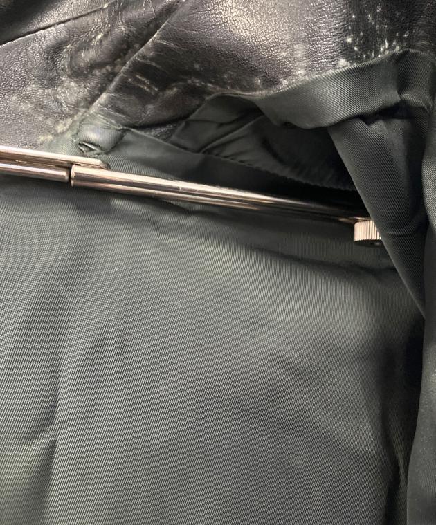 中古・古着通販】PAUL SMITH (ポールスミス) レザーコート ブラック