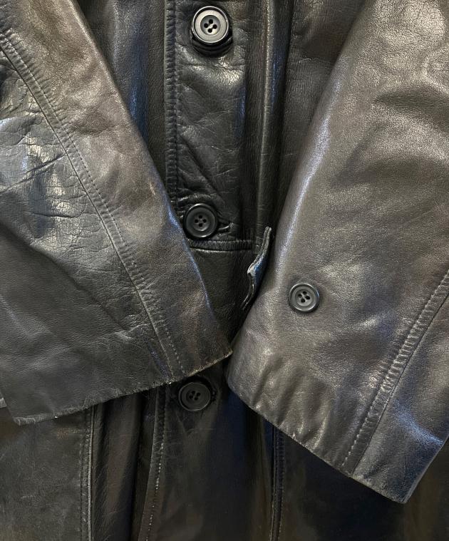 中古・古着通販】PAUL SMITH (ポールスミス) レザーコート ブラック