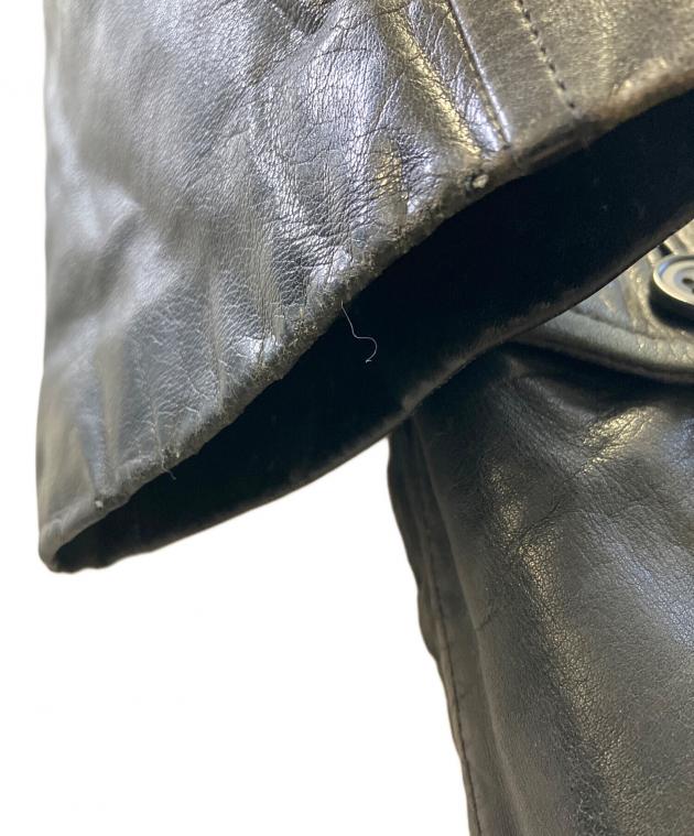 中古・古着通販】PAUL SMITH (ポールスミス) レザーコート ブラック